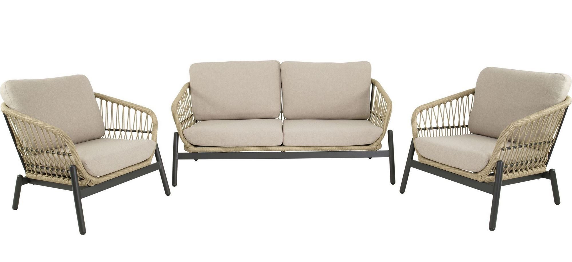 Lesli Living Gartenlounge-Set Lesli Living Lounge-Set ZAVI BEIGE ohne Tisch