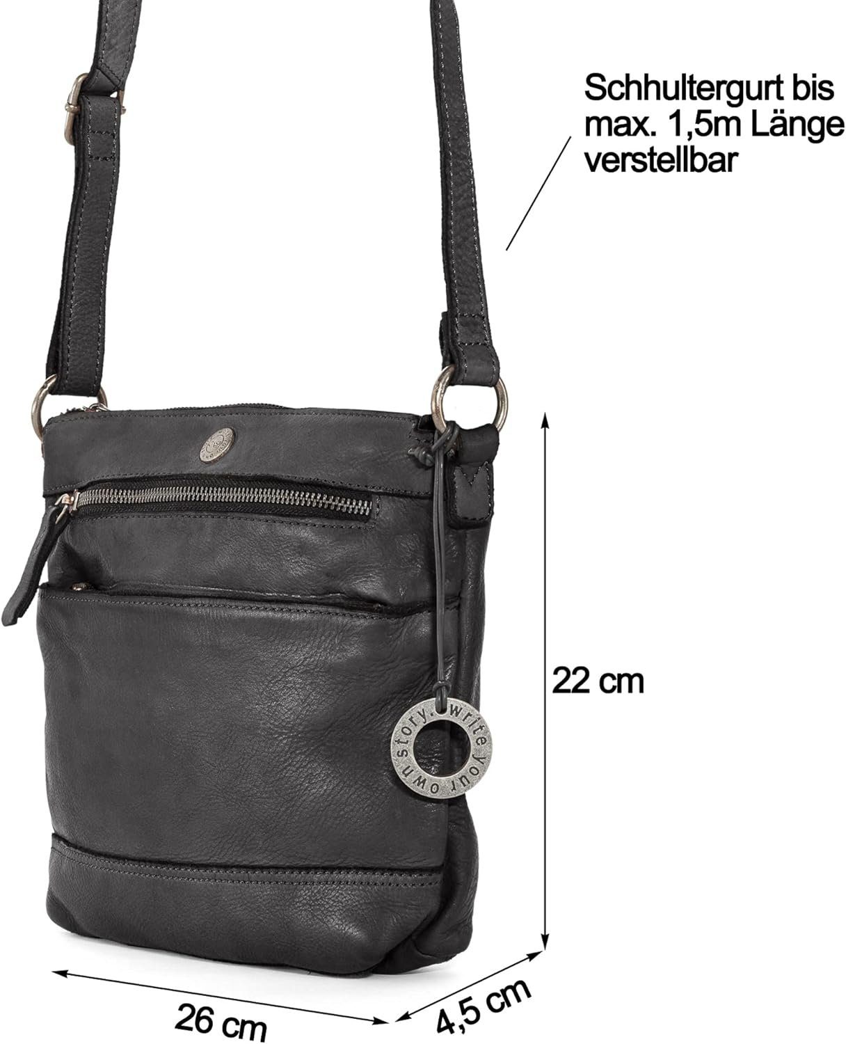 Cas8 Umhängetasche LALE - Schultertasche, Handtasche, Leder Tasche für Damen