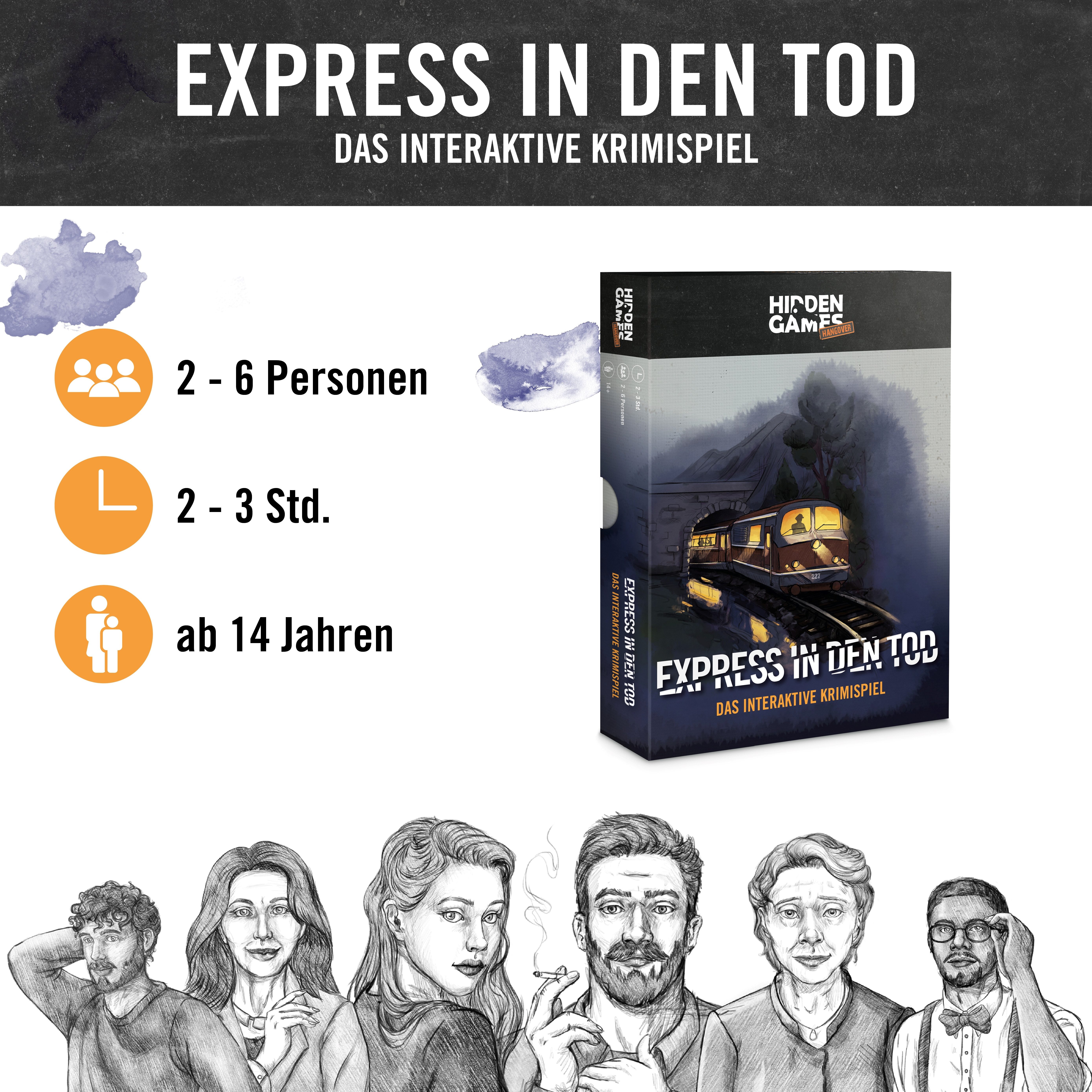 Hidden Games Hangover Spiel Express in den Tod, Das interaktive Krimierlebniss, Made in Germany