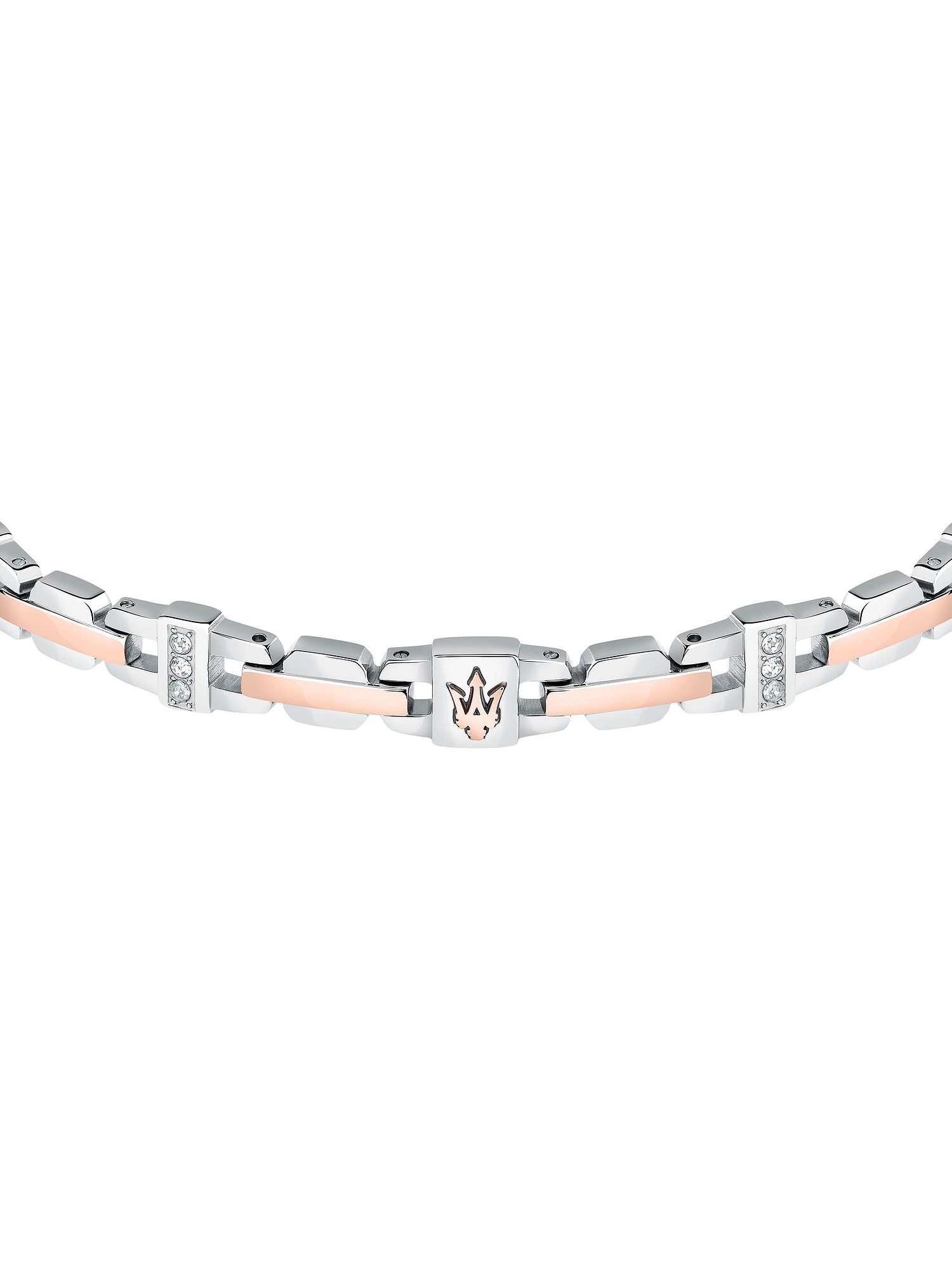 MASERATI Edelstahlarmband Maserati Herren-Armband Edelstahl Kristall