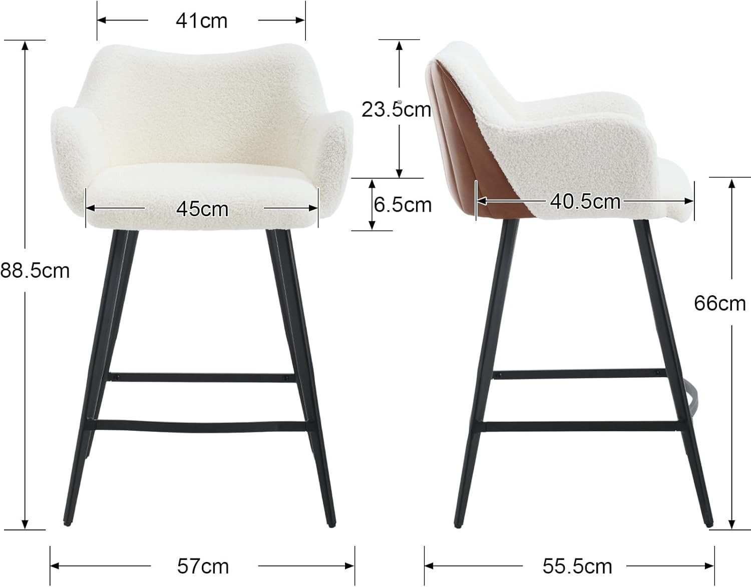 WAHSON OFFICE CHAIRS Barhocker 2er Set, günstig online kaufen