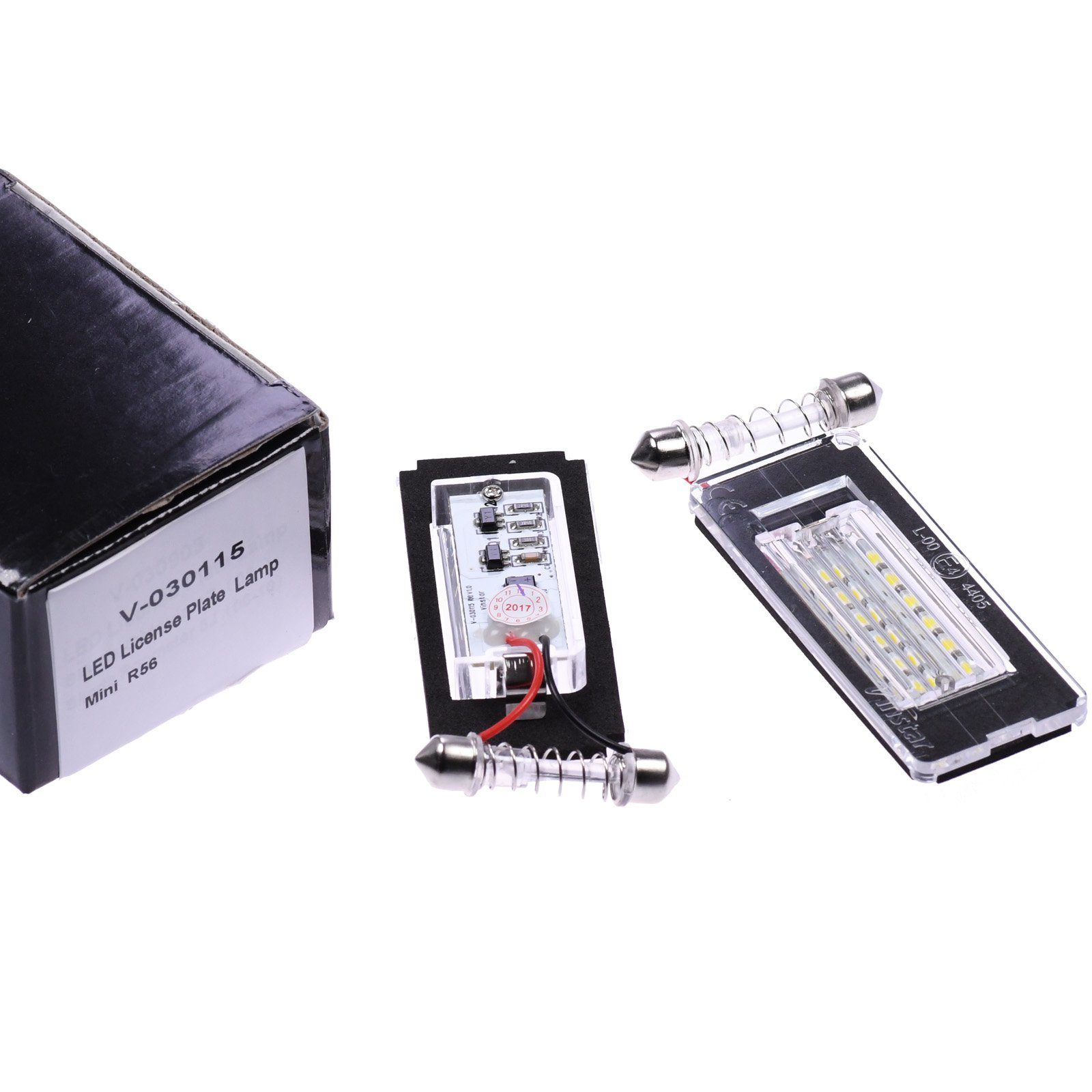 MINI R59 R57N R56 mit: R56N R58 E-geprüft LED für KFZ-Ersatzleuchte MINI, kompatibel Vinstar Kennzeichenbeleuchtung R57