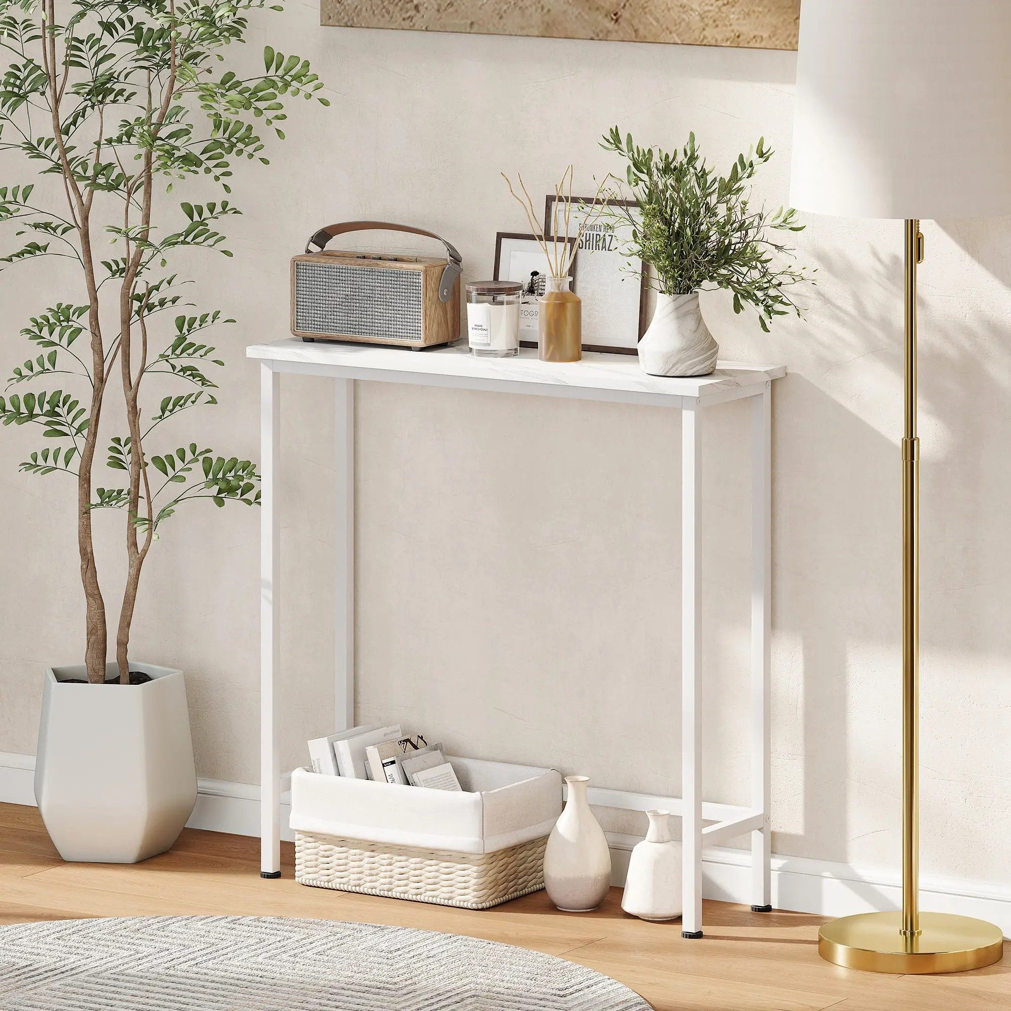 BlingBin Konsolentisch Flurkonsole Flurkonsole Mit verstellbaren günstig online kaufen