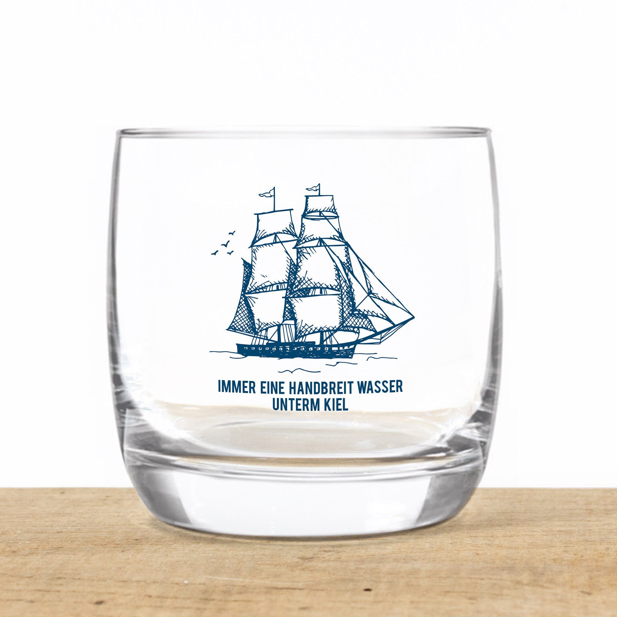 Bow & Hummingbird Whiskyglas Kristallglas Wasser unterm Kiel, Kristallglas