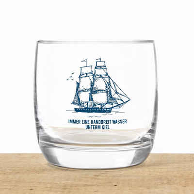 Bow & Hummingbird Whiskyglas Kristallglas Wasser unterm Kiel, Kristallglas