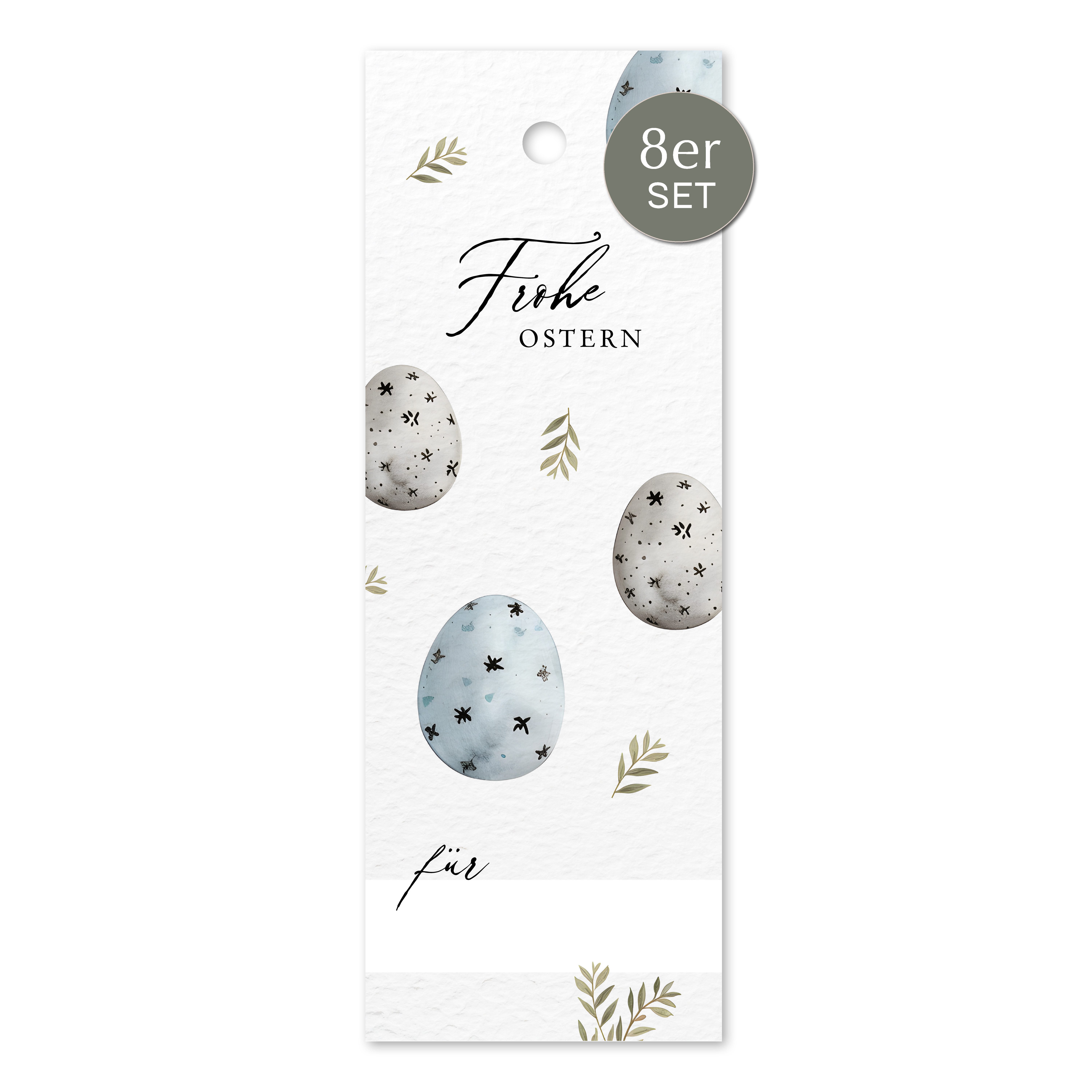 Dekohänger Ostereier "Frohe Ostern" 8 Stück