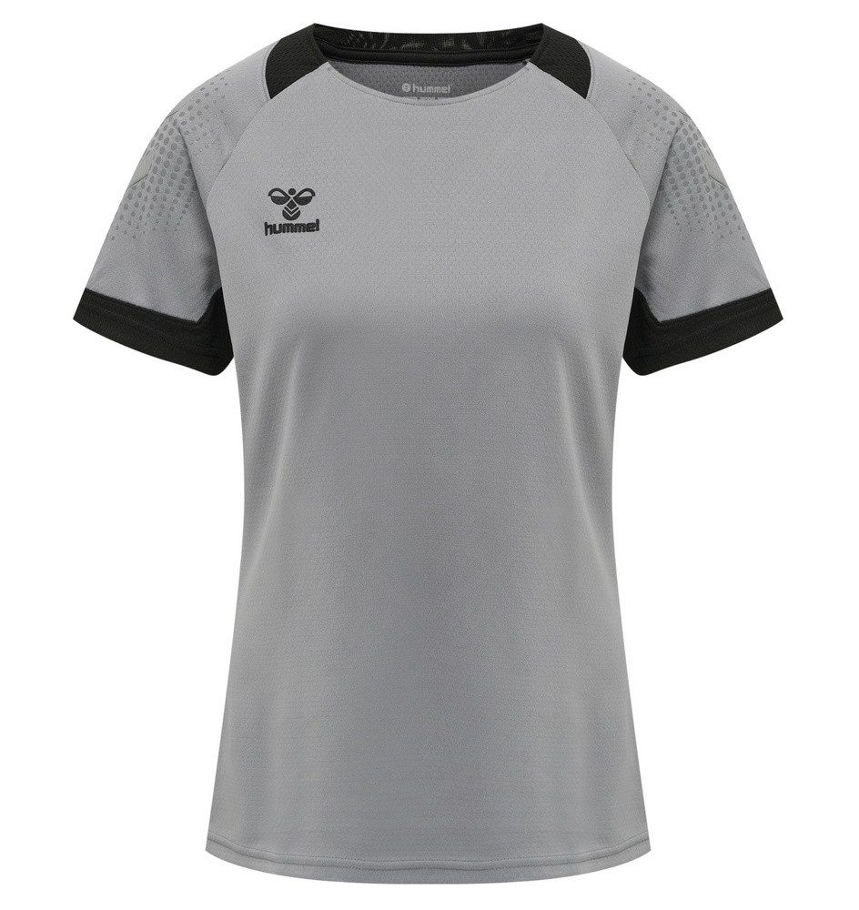 Trainingsshirt (Trikot) hmlLEAD Poly Jersey (Mesh-Material) grau Damen