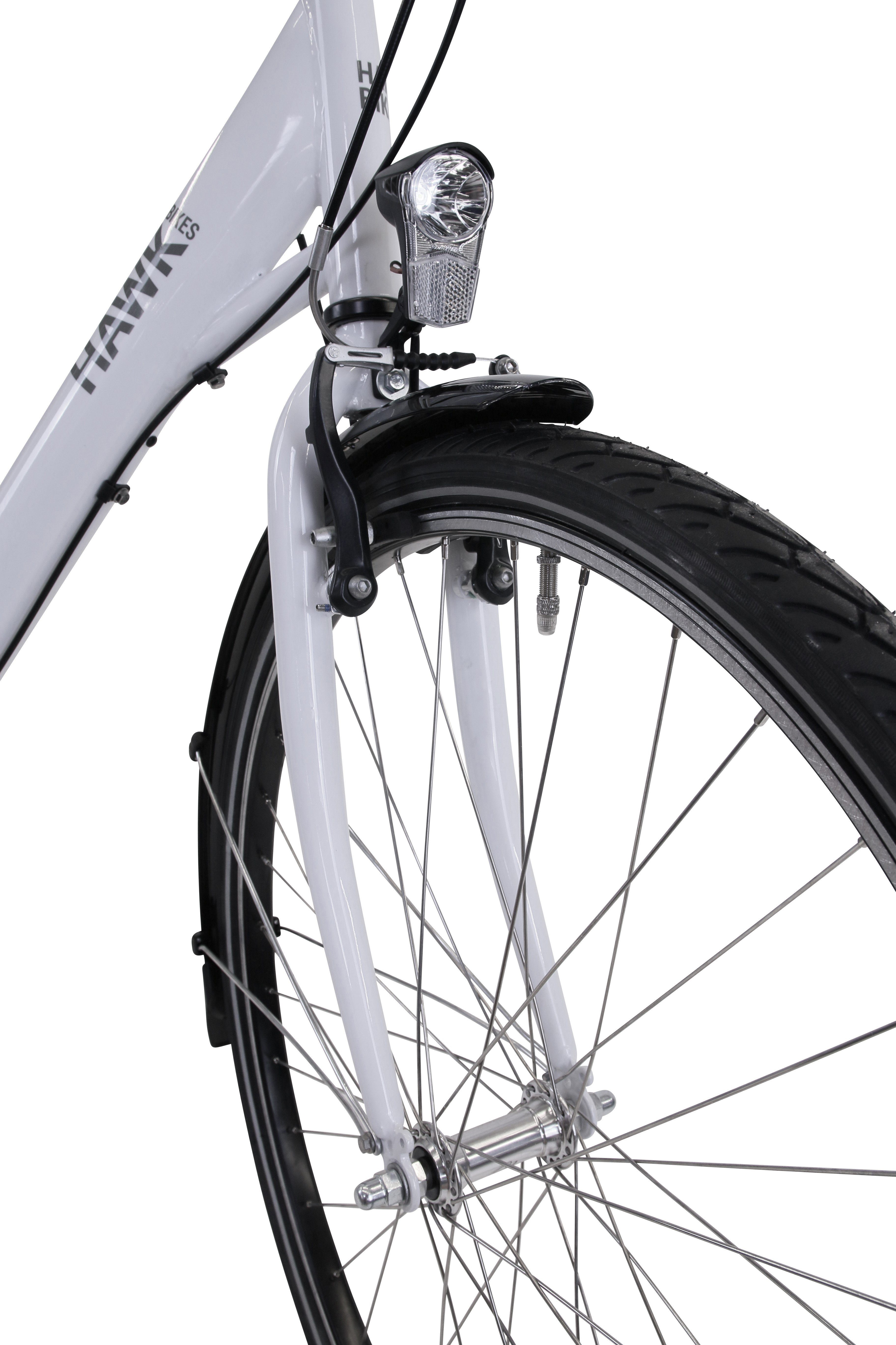 HAWK Schaltwerk Bikes White, Premium Nexus 3 Gang Shimano Wave HAWK City Cityrad