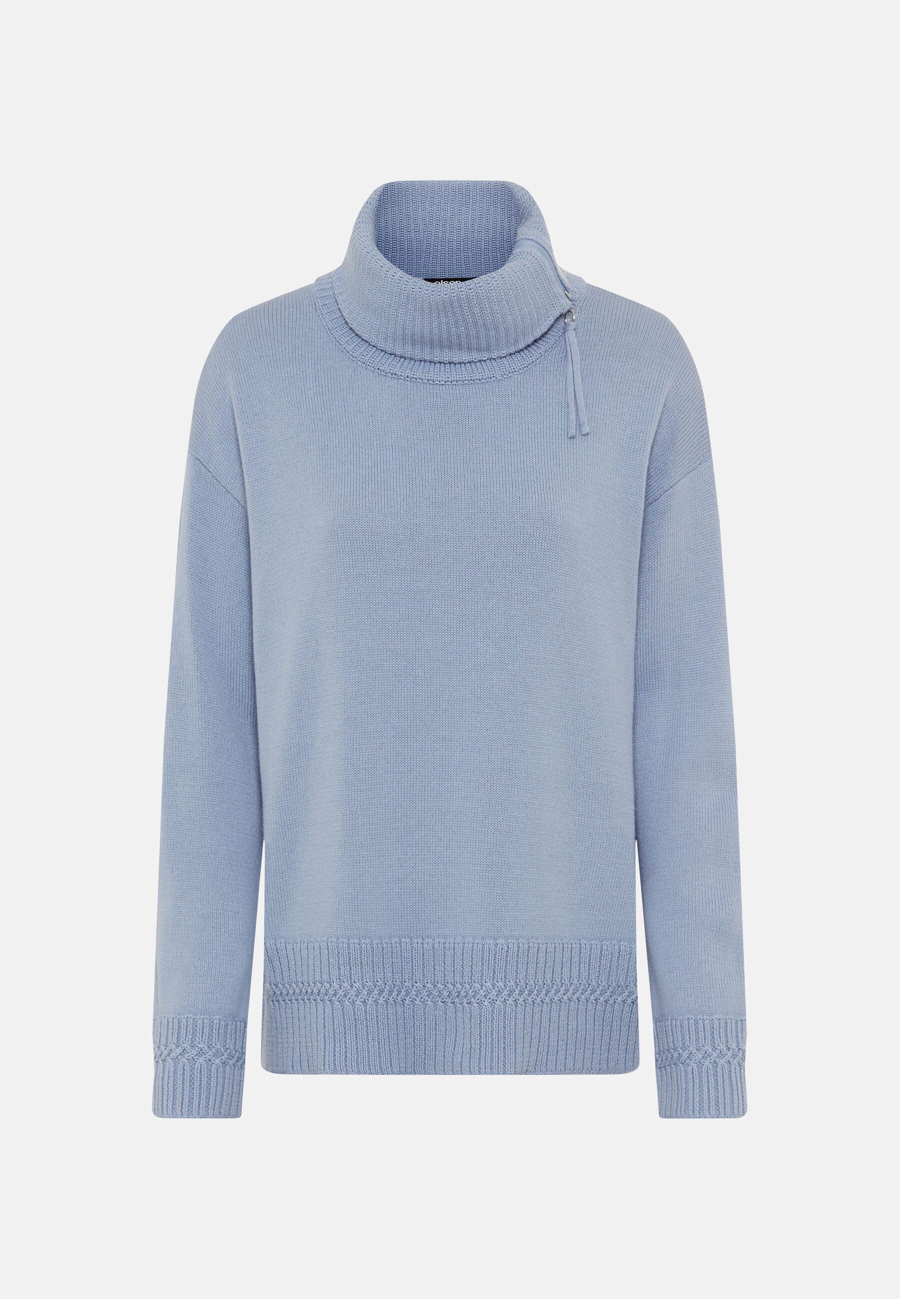 Olsen Strickpullover mit lockerem Kragen