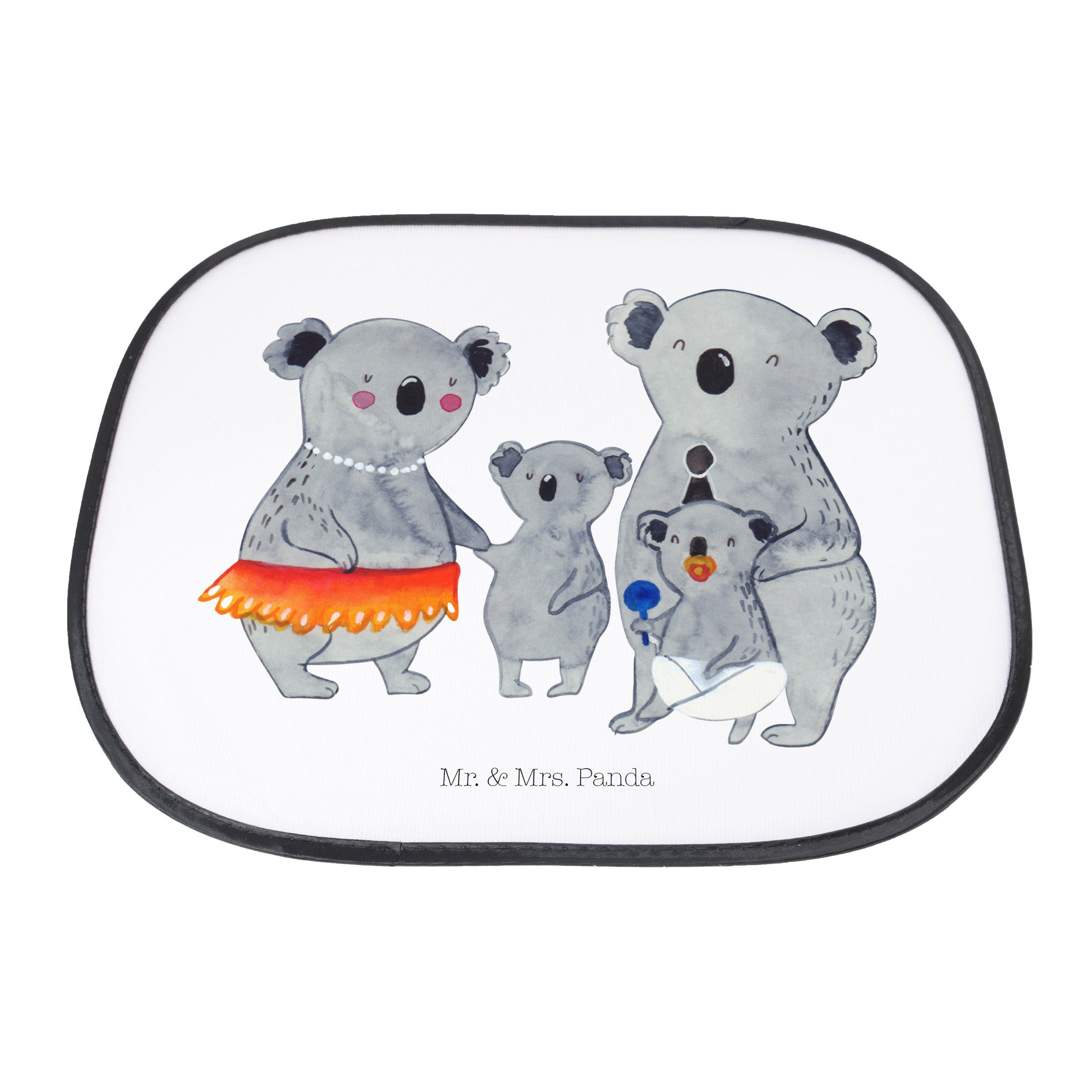 Geschenk, Sonnenschutz Panda, Sonnenschutz & Seidenmatt Koalas, Koala Muttertag, - Mr. Familie Mrs. - Baby, Weiß