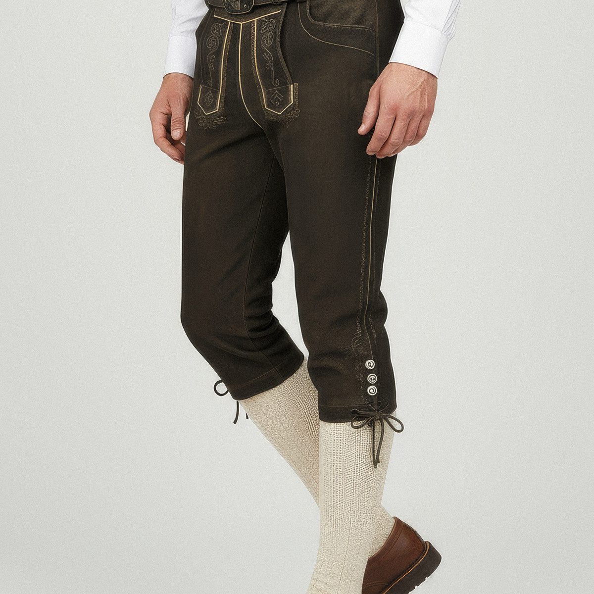 Spieth & Wensky Trachtenlederhose Manching Herren (1-tlg) Trachtenlederhose, Trachtenhose, Bayerische Lederhose, Oktoberfest