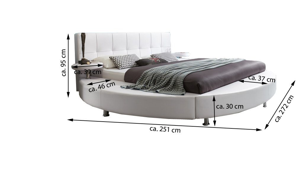 SAM® Rundbett Zarah, Doppelbett, Lederoptik in günstig online kaufen