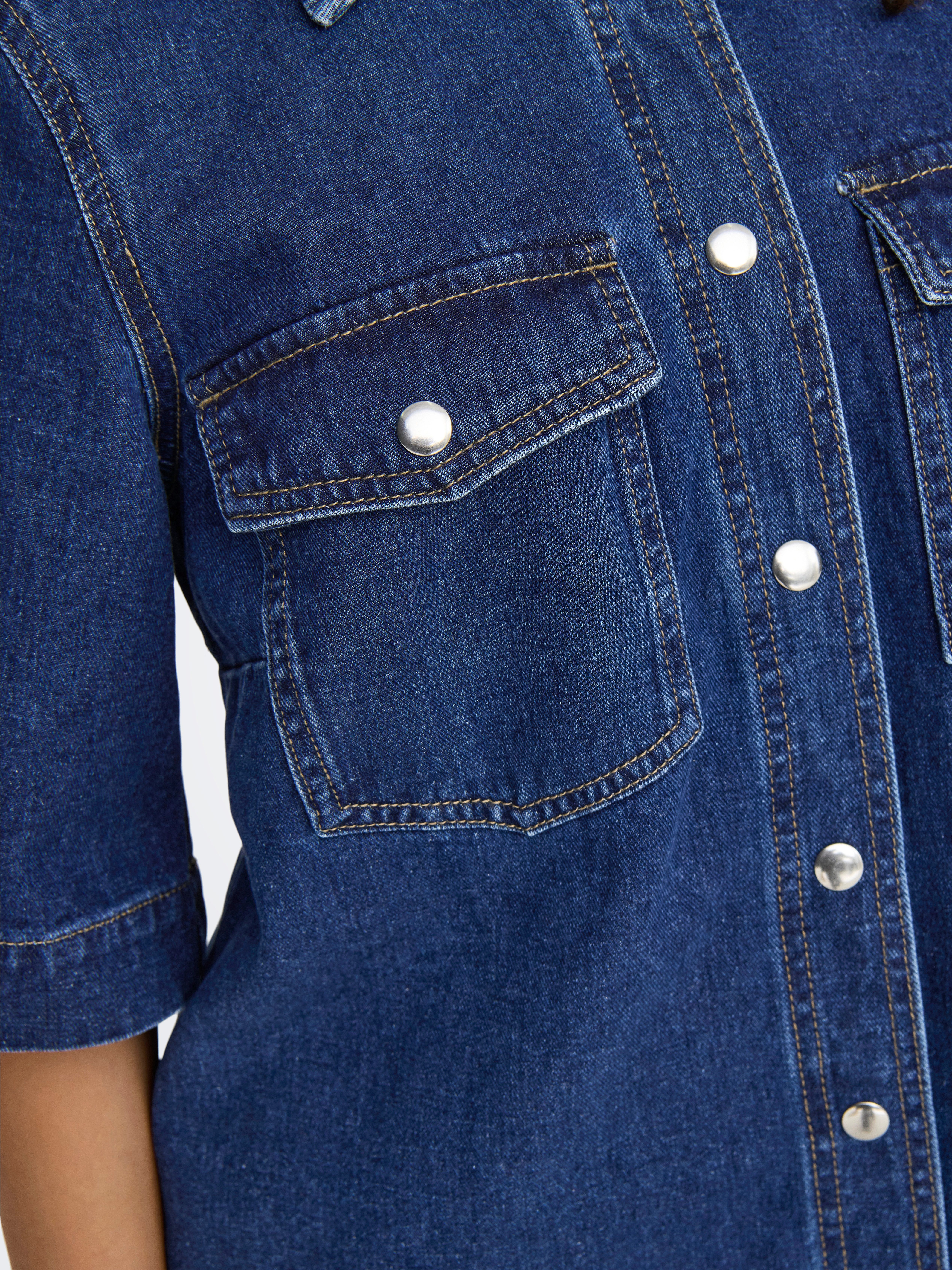 ONLY Jeanskleid ONLBELLE S/S BUTTON DRESS DNM GUA NOOS
