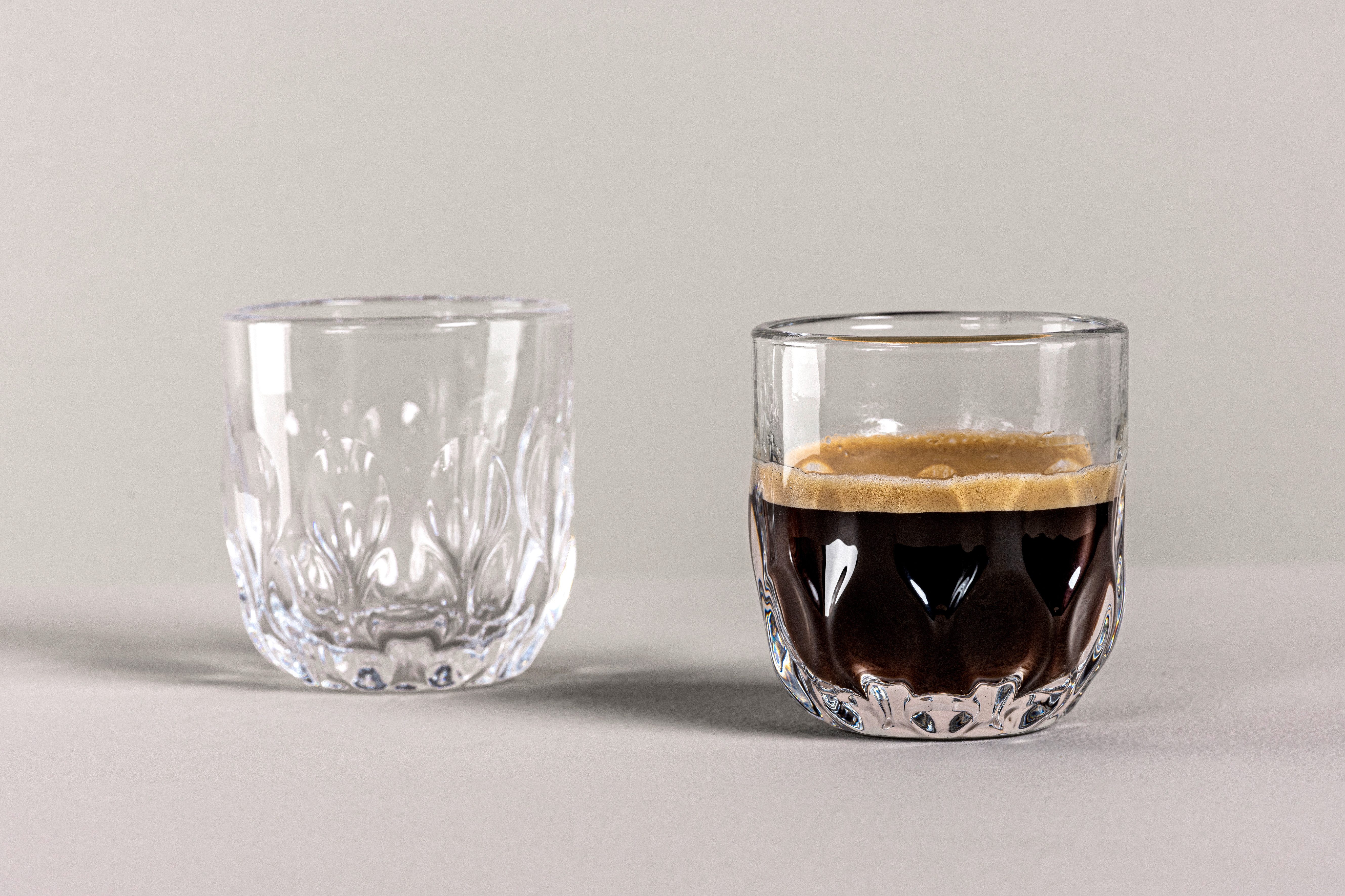 LEONARDO Espressoglas GOCCE, 90 ml, 6er-Set, 6-tlg., Glas, 3. Variante, mit Tropfenrelief