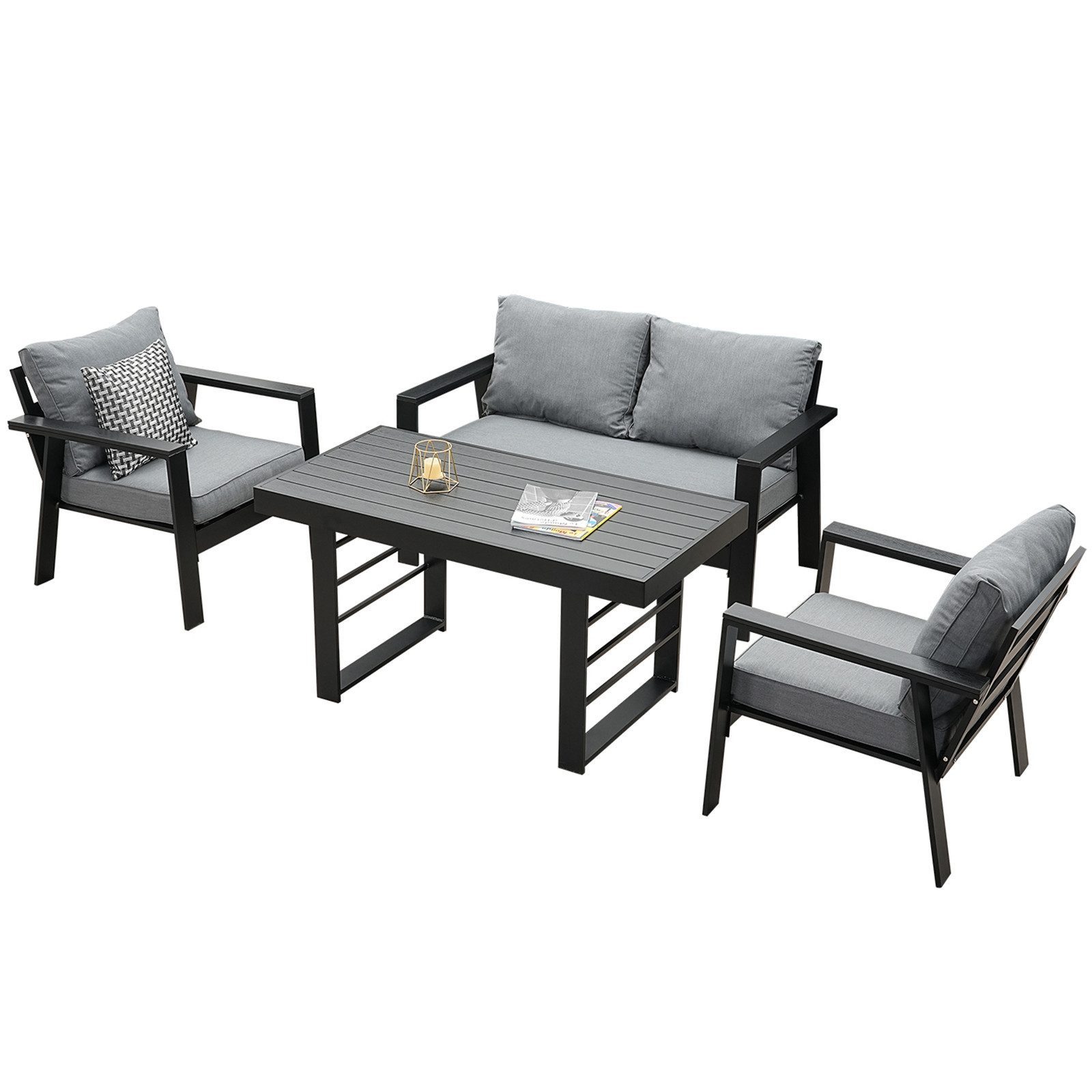 MeXo Gartenlounge-Set Terrassenmöbel Set mit Esstisch günstig online kaufen