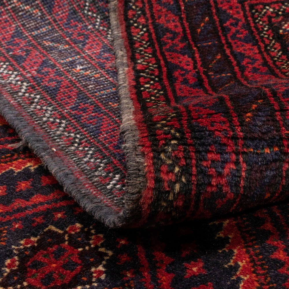 Wollteppich Belutsch Durchgemustert Rosso 8 mm, Höhe: morgenland, 167 87 x rechteckig, Handgeknüpft cm