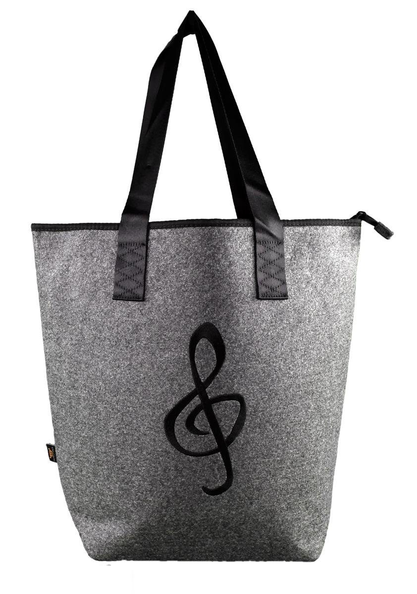 Tragetasche Filztasche mit Musikmotiven