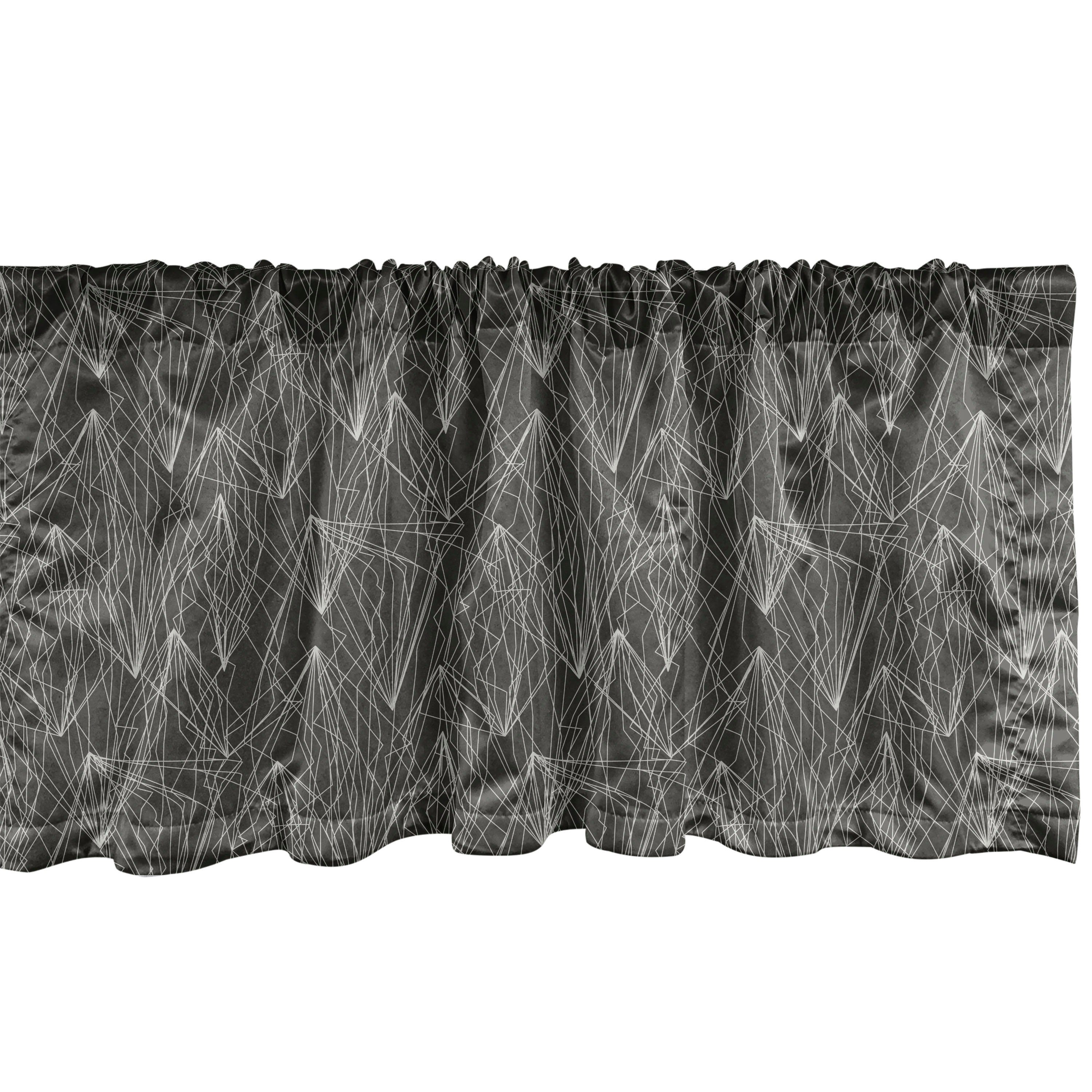 und Abakuhaus, Scheibengardine Abstrakt Streifen Moderne Microfaser, mit Stangentasche, Volant Schlafzimmer Küche Vorhang Beams Dekor für