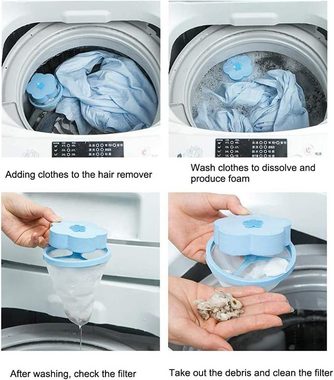Cbei Wäschekugel Waschmaschine Schwebefilter Mesh Bag Flusenfilter (4-St), Reinigen Sie den Schmutzentferner und den schwimmenden Filter