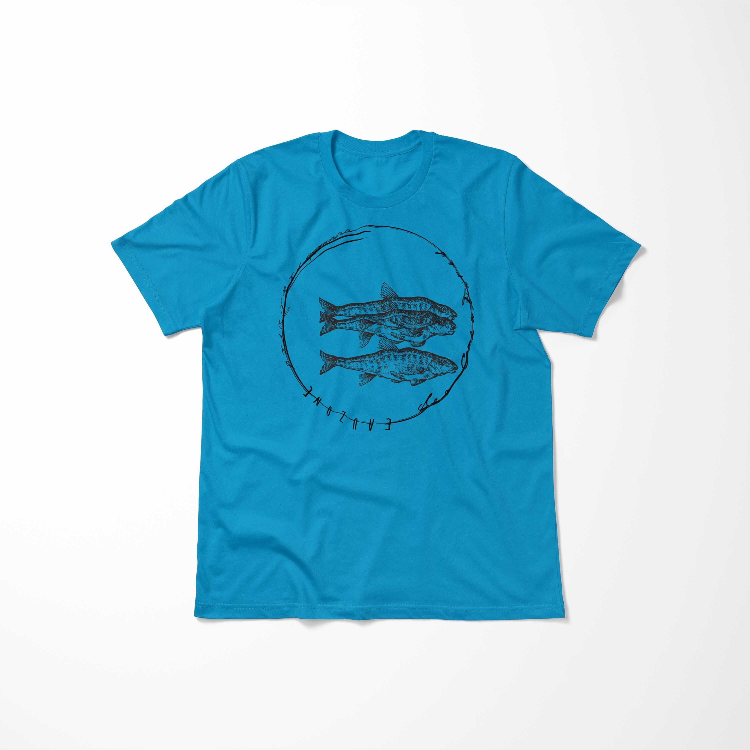 059 Tiefsee Struktur Art Creatures, Fische und sportlicher Sinus Serie: Schnitt Sea - / T-Shirt T-Shirt Sea feine Atoll
