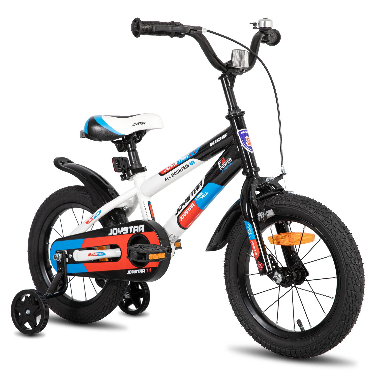JOYSTAR Kinderfahrrad 12/14/16/20 Zoll Graffiti fahrrad für 3-10 jährige Jungen Mädchen, mit Stützrädern, Kotflügel, Fahrradklingel