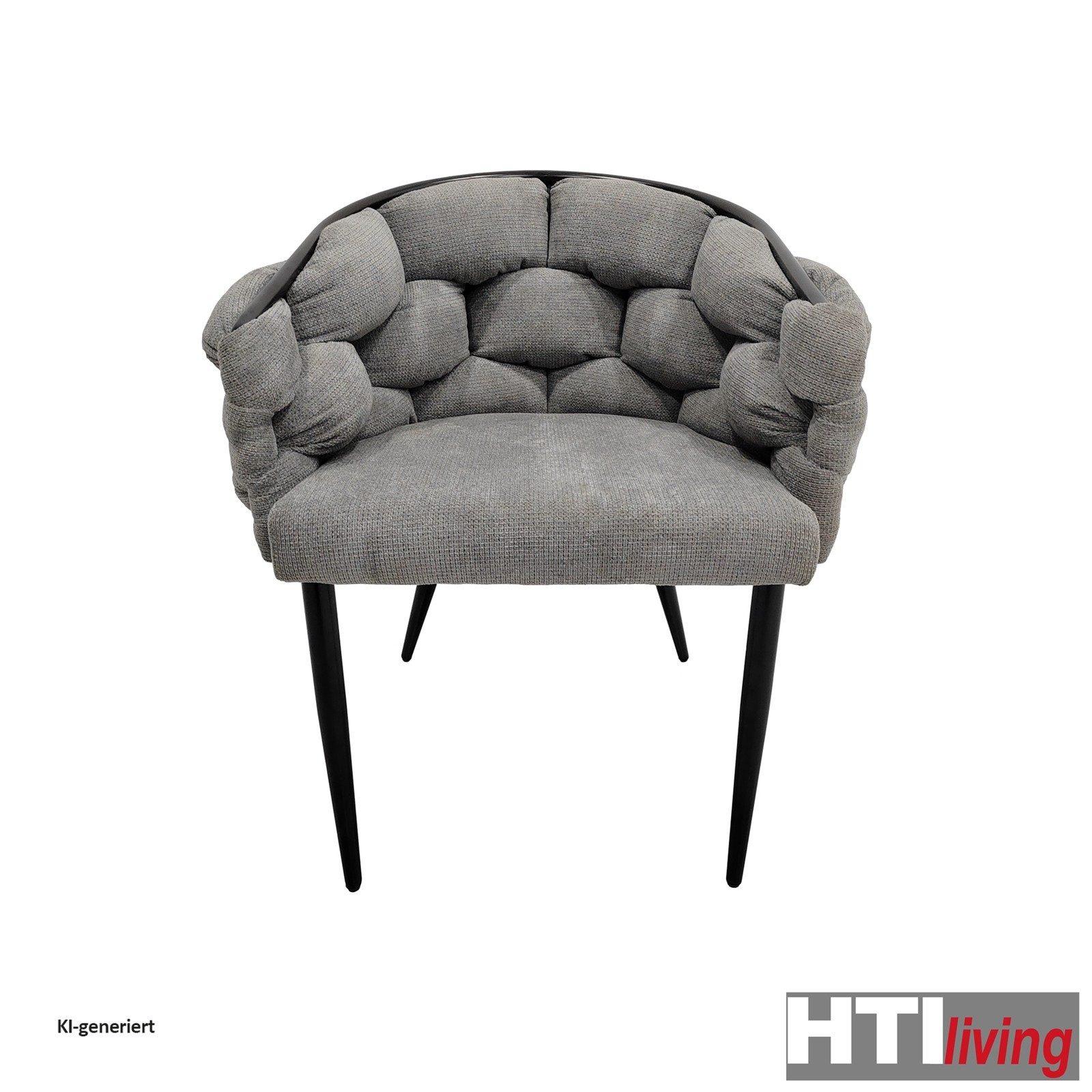 HTI-Living Esszimmerstuhl Stuhl Alsen Schwarz (Stück, 1 St), Design Polsterstuhl Esszimmerstuhl – Bild 3 von 5