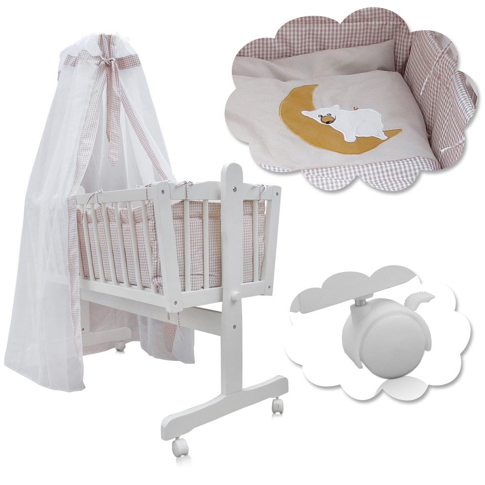 VitaliSpa® Babybett, Weiß/Beige, 100 x 77 günstig online kaufen