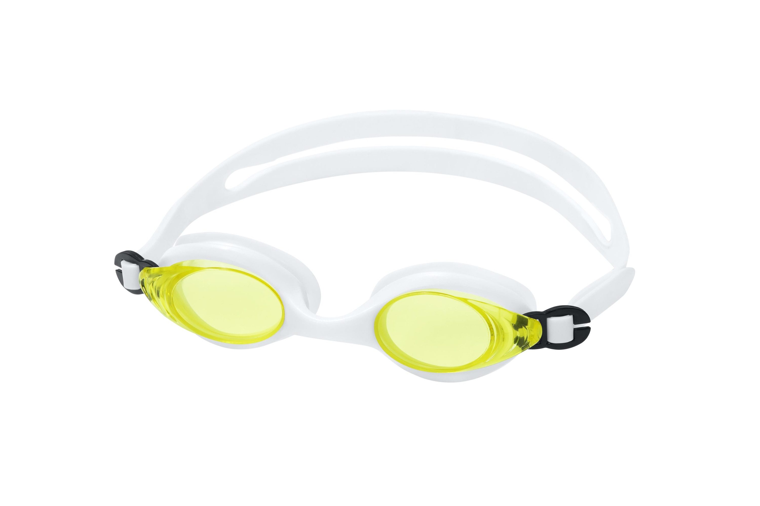 Bestway Schwimmbrille Lightning Pro™ Schwimmbrille ab 14 Jahren, (Packung, 1-St., Verstellbares Silikon-Kopfband), 100% latex- und PVC-frei