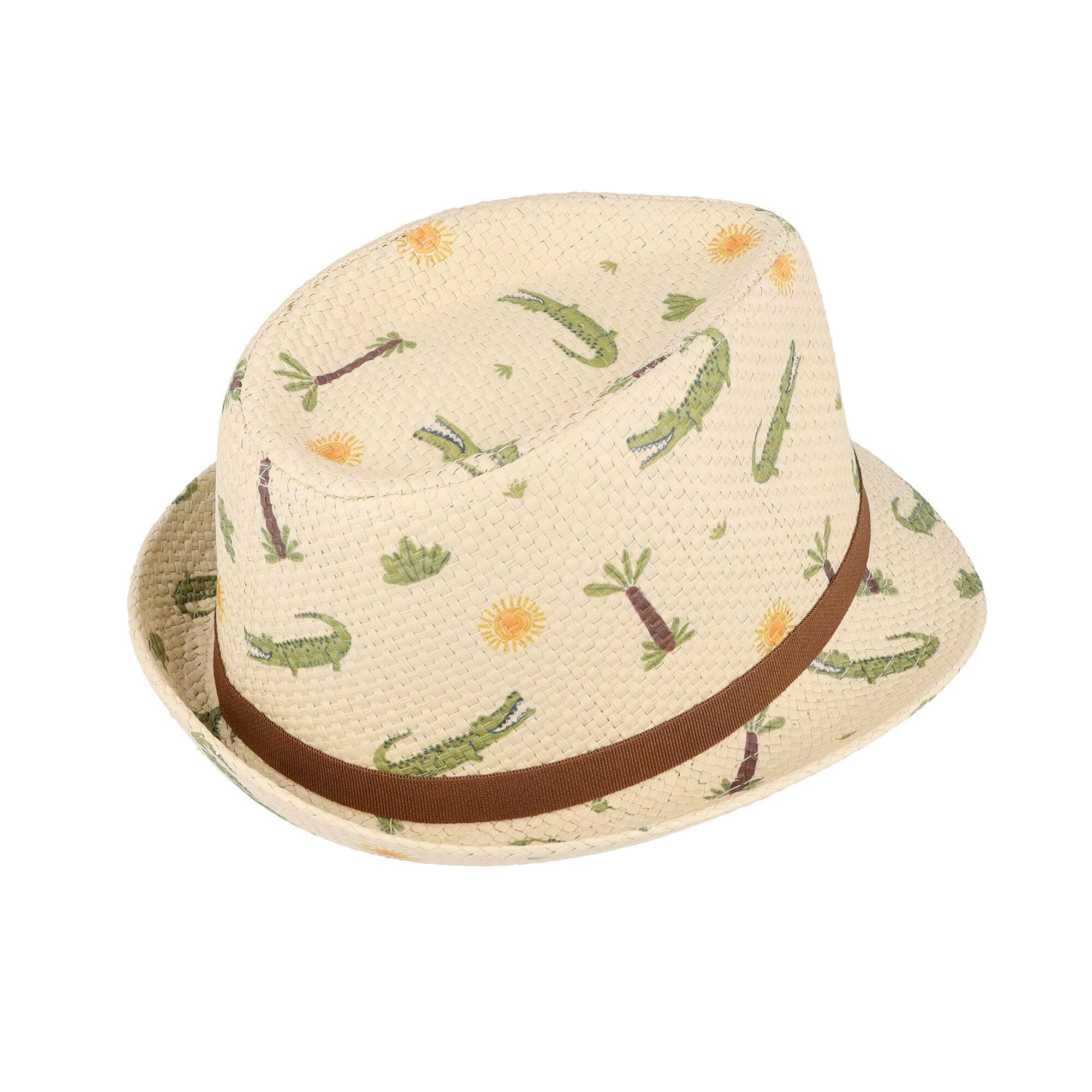 MAXIMO Strohhut KIDS BOY-Trilby Alligator (1-St)
