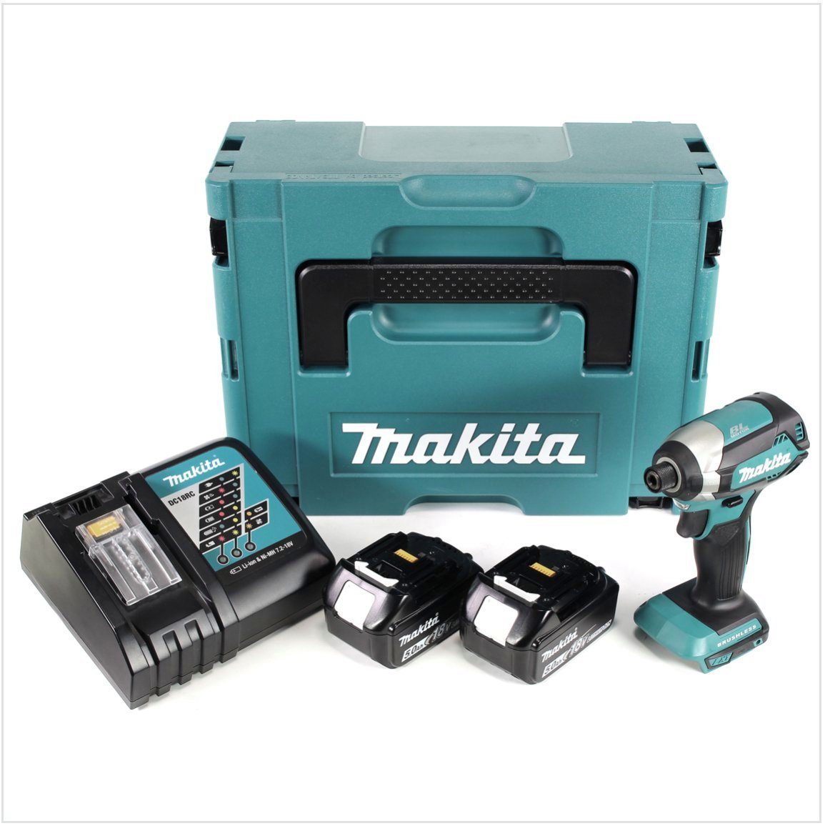 Thumbnail - Makita Akku-Schlagschrauber DTD 153 RTJ 18 V Akku Brushless Schlagschrauber im Makpac + 2x BL 185