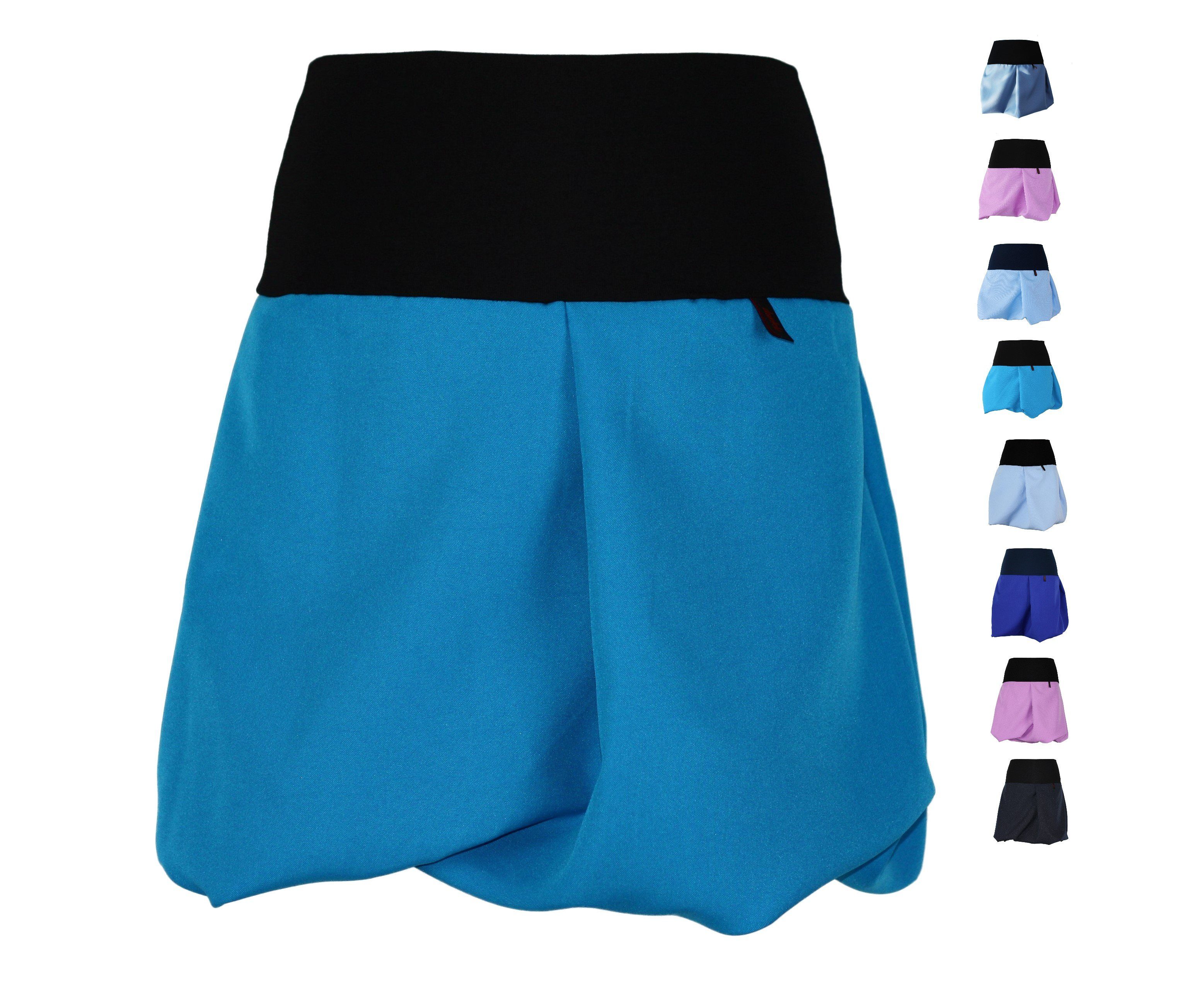 dunkle design Minirock Ballonrock Blau Marine Lila Türkis Mini elastischer günstig online kaufen