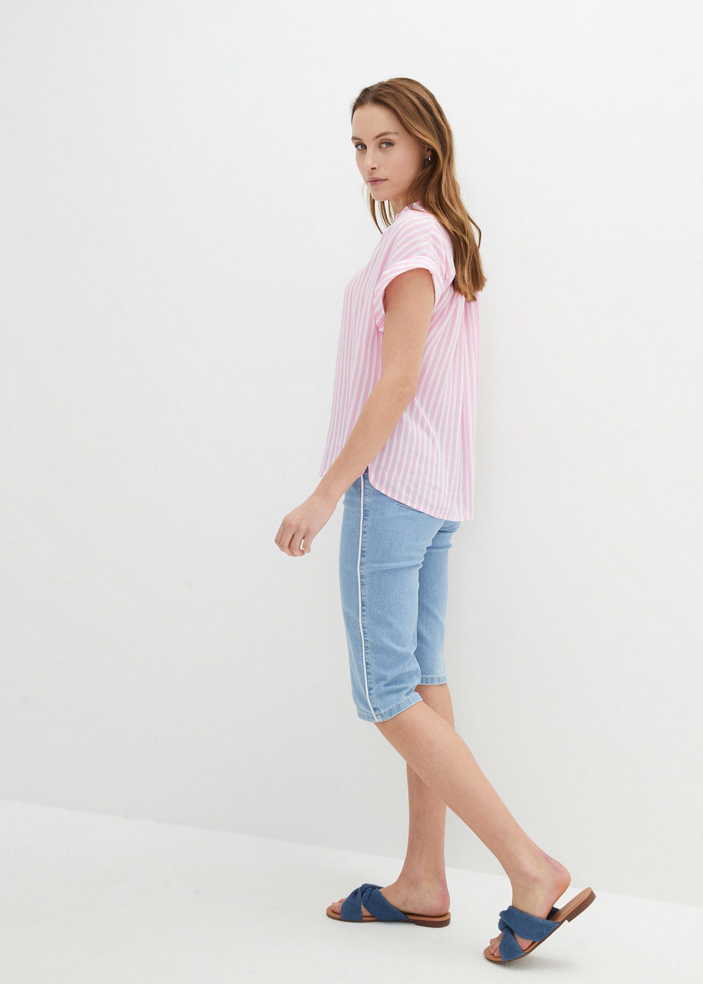 bonprix Bermudas aus Baumwollmischung mit Stretch, Slim Fit, casual Stil