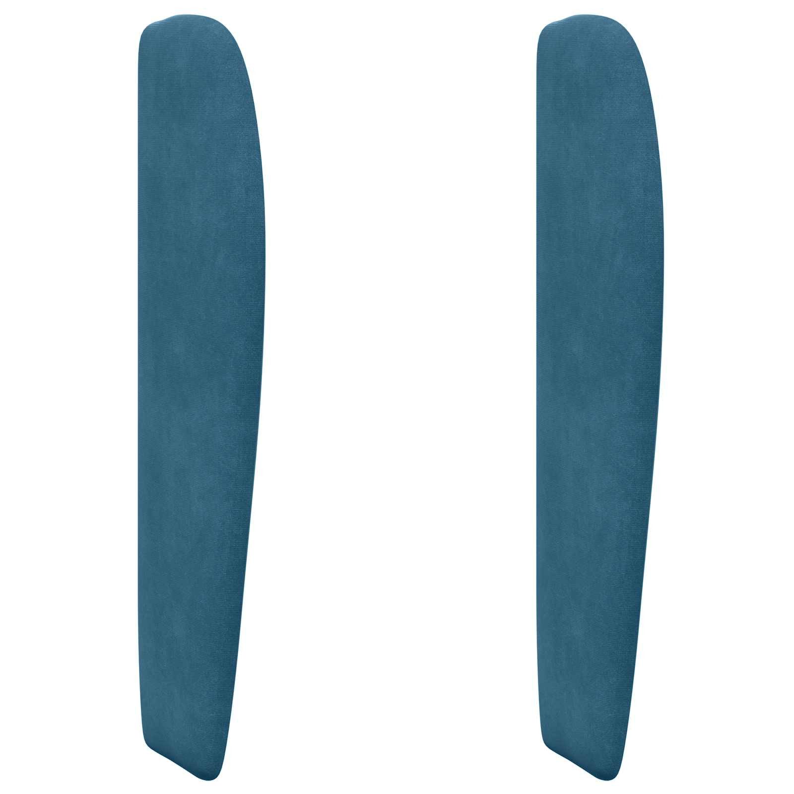 vidaXL Betthimmel Kopfteil Ohr Blau 80 x 23 x 6 cm Samt (1-tlg)
