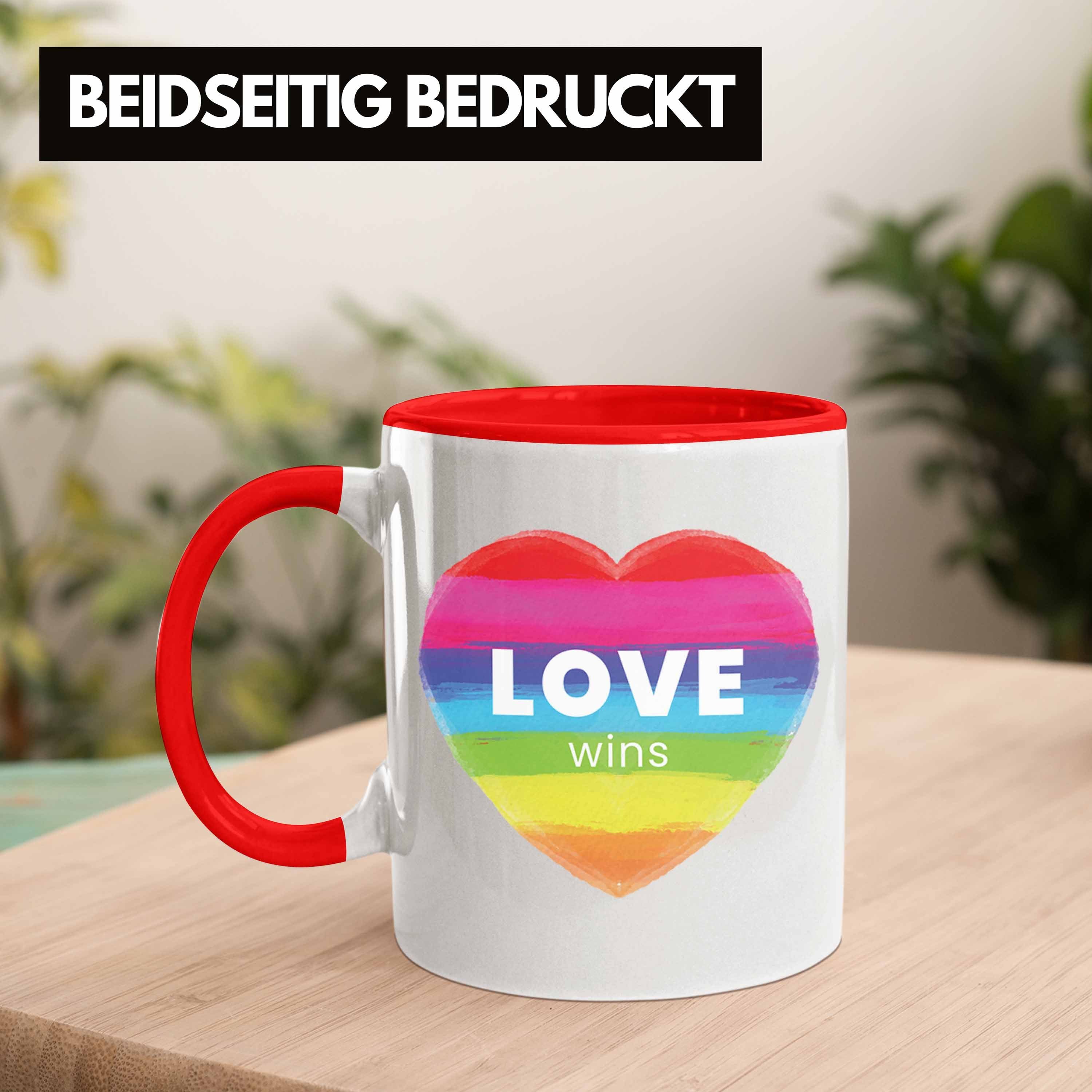 LGBT Rot Lesben Regenbogen Trendation Trendation Pride Love - Transgender Tasse Schwule Grafik Tasse Geschenk