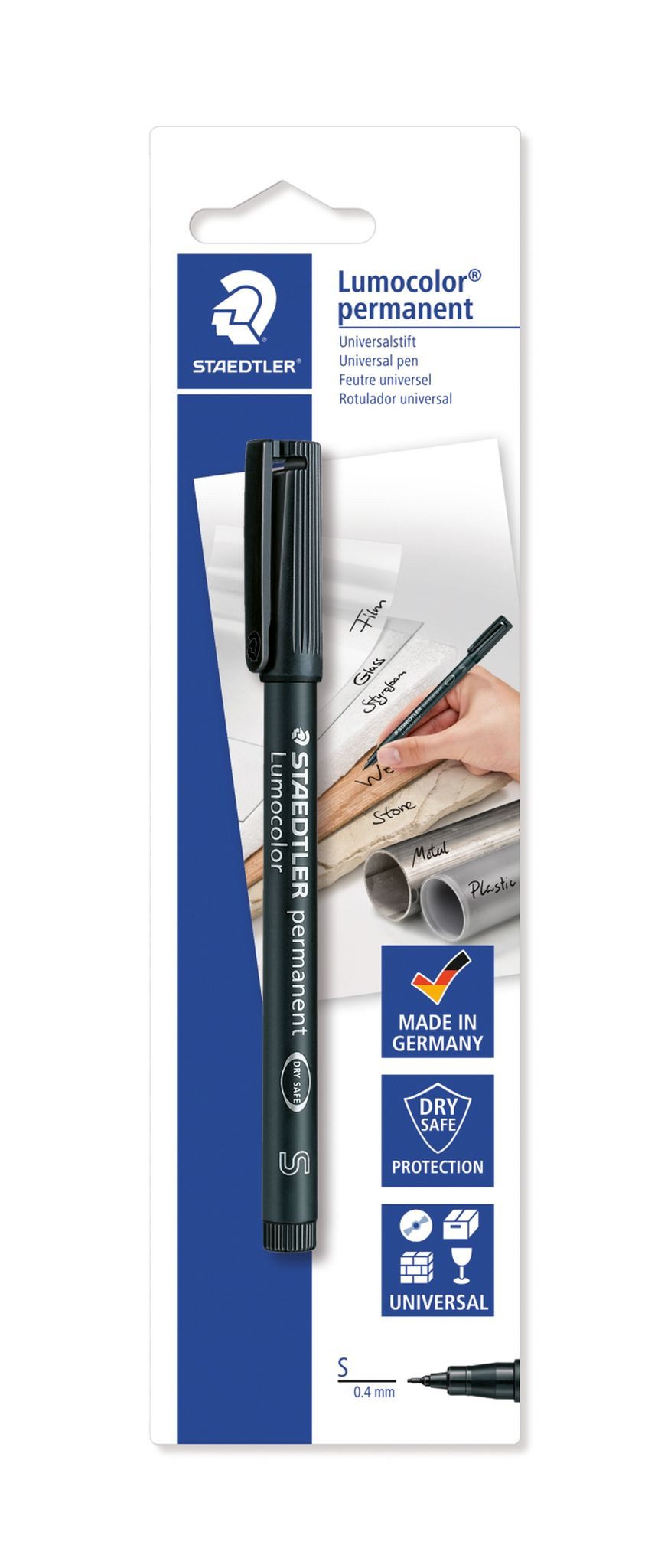 STAEDTLER Folienstift Staedtler Folienstift Lumocolor S perm sw BK