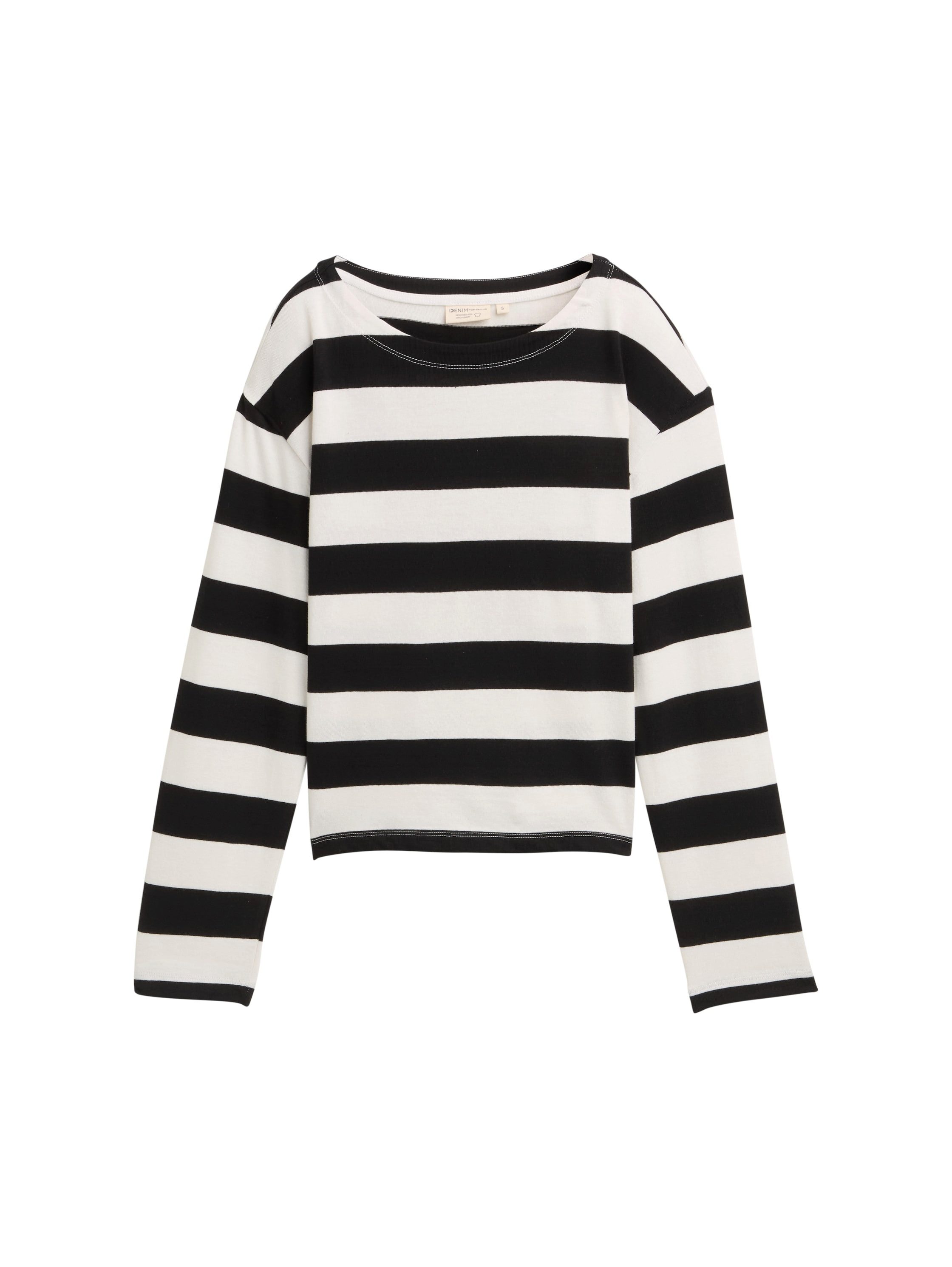 TOM TAILOR T-Shirt Langarmshirt mit Streifenmuster