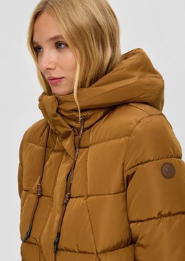 QS Outdoorjacke Steppjacke mit Reißverschlusstaschen Label-Patch