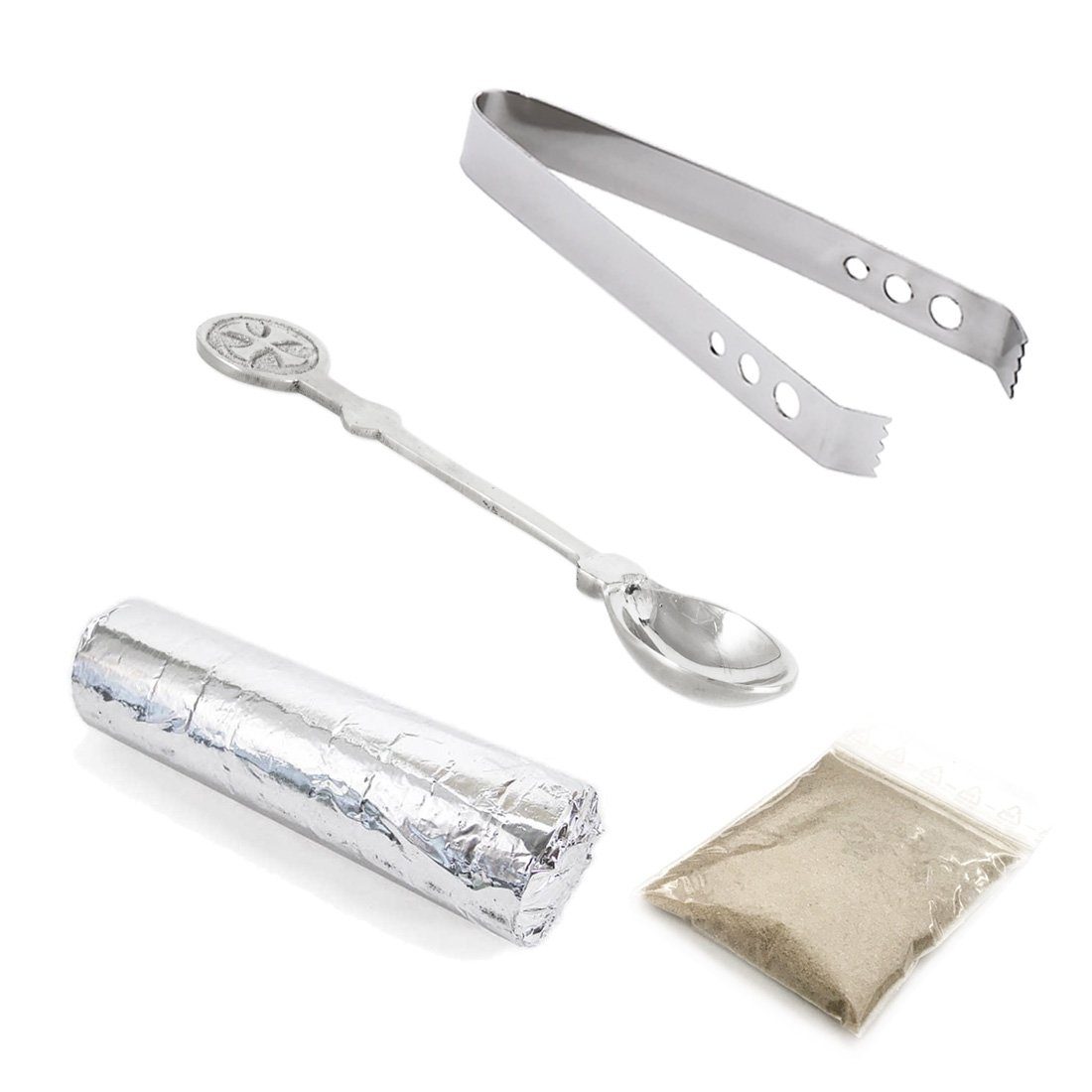 NKlaus Räucherschale 4tlg Set Räucherzange Rostfrei Weihrauchlöffel 10x Räucherkohle 40g Rä, Räucherstövchen