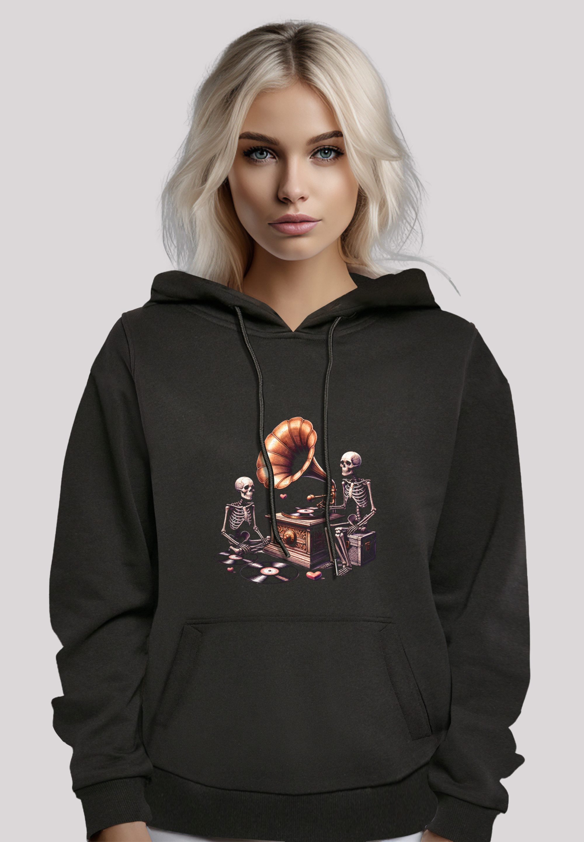 F4NT4STIC Kapuzenpullover "Gothic Skeleton Vintage Plattenspieler", Premium günstig online kaufen