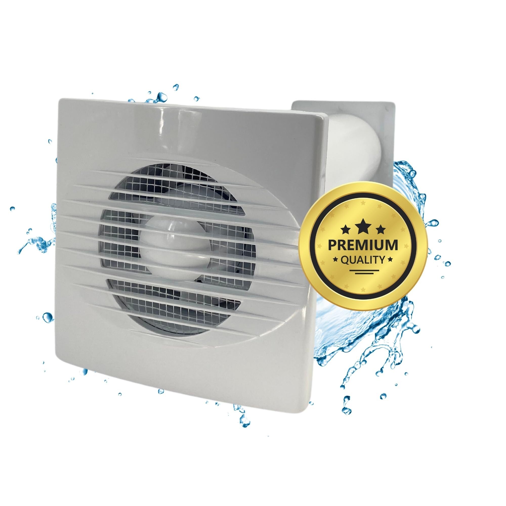TronicXL Wandventilator 100m³/h Lüftungsanlage Set 230V Wandlüfter + Rohr + Ablufthaube Lüfter, Fliegengitter, Rückstauklappe, Abluftventilator Küche Bad WC Keller