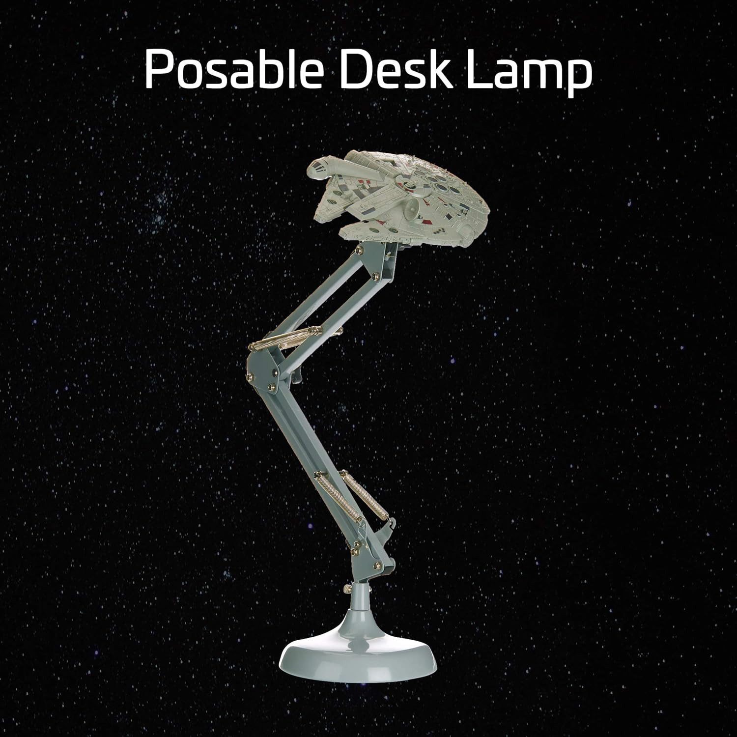 Paladone Schreibtischlampe Star Wars Millenium Falcon Lampe mit beweglichem Arm, LED fest integriert, offiziell lizenziertes Star Wars Merchandise