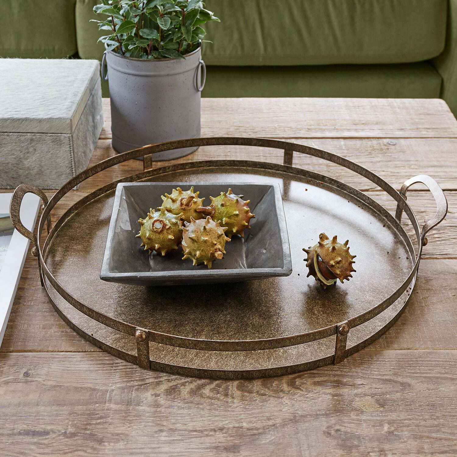 Mirabeau Tablett Tablett Aquivar antikbronze, Eisen