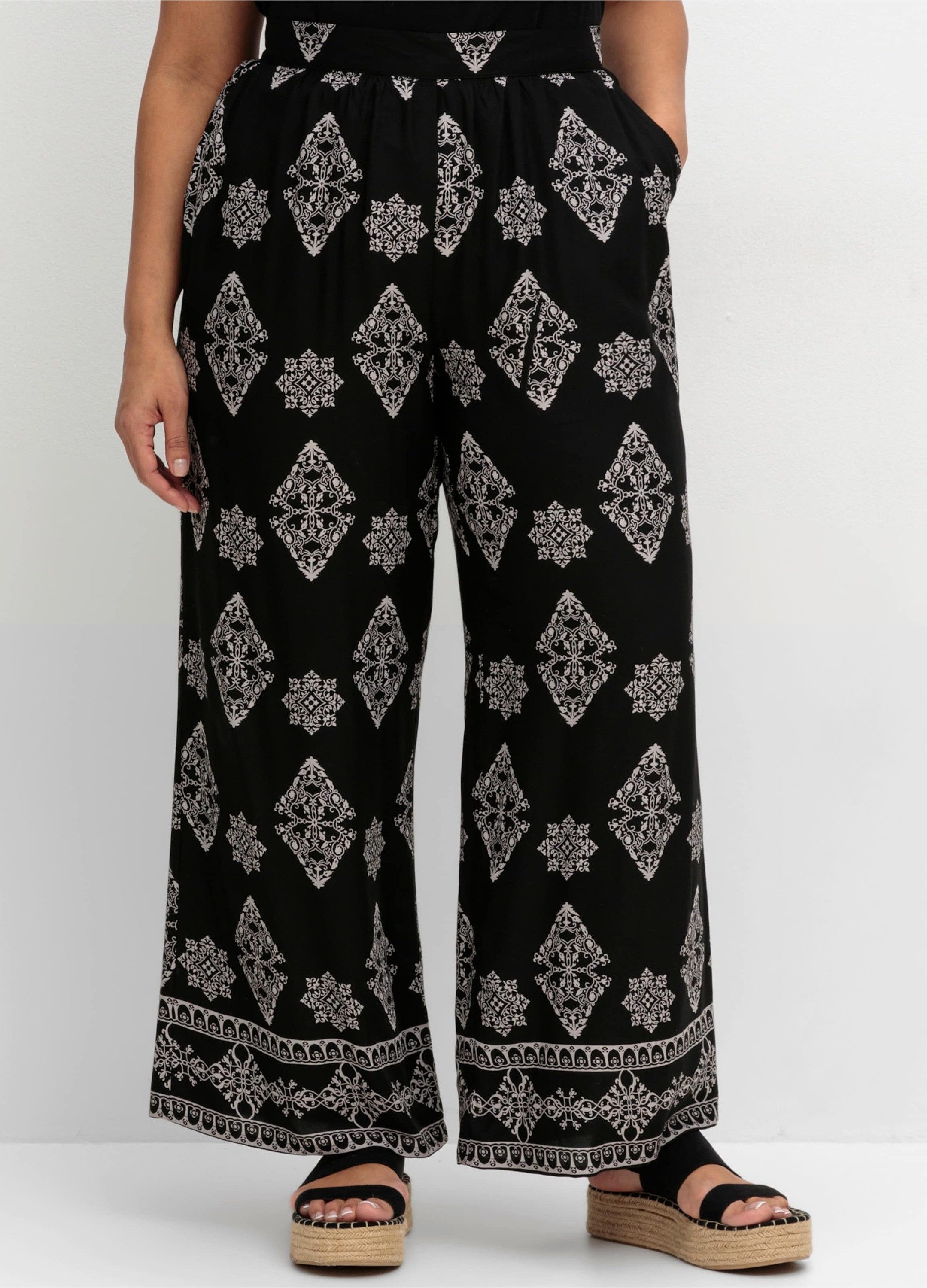 sheego by Joe Browns Jerseyhose Schlupfhose mit Allover- und Bordürendruck günstig online kaufen