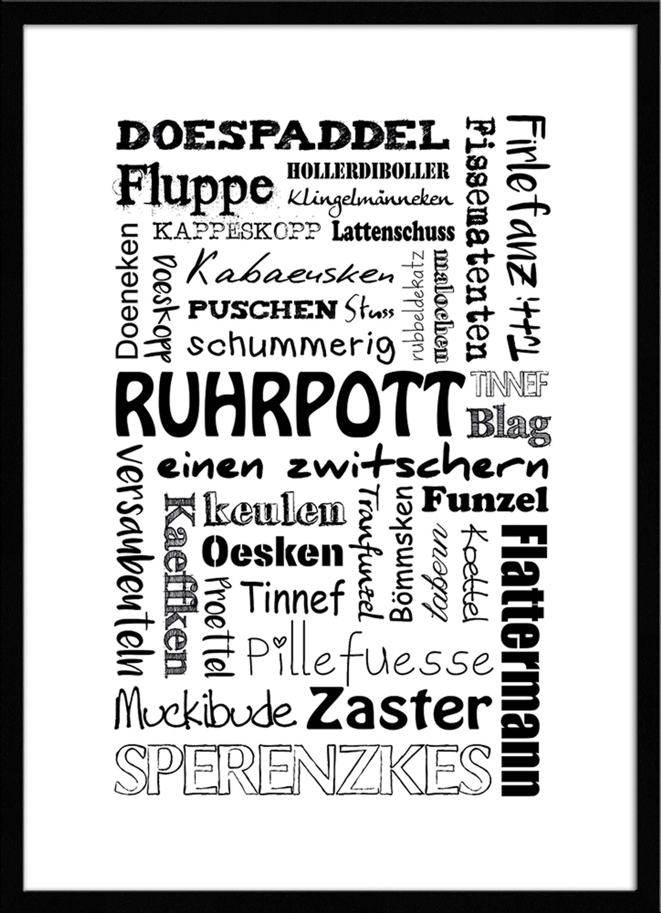 artissimo Bild mit Rahmen Spruch-Bild gerahmt 51x71cm Poster mit Spruch ink günstig online kaufen