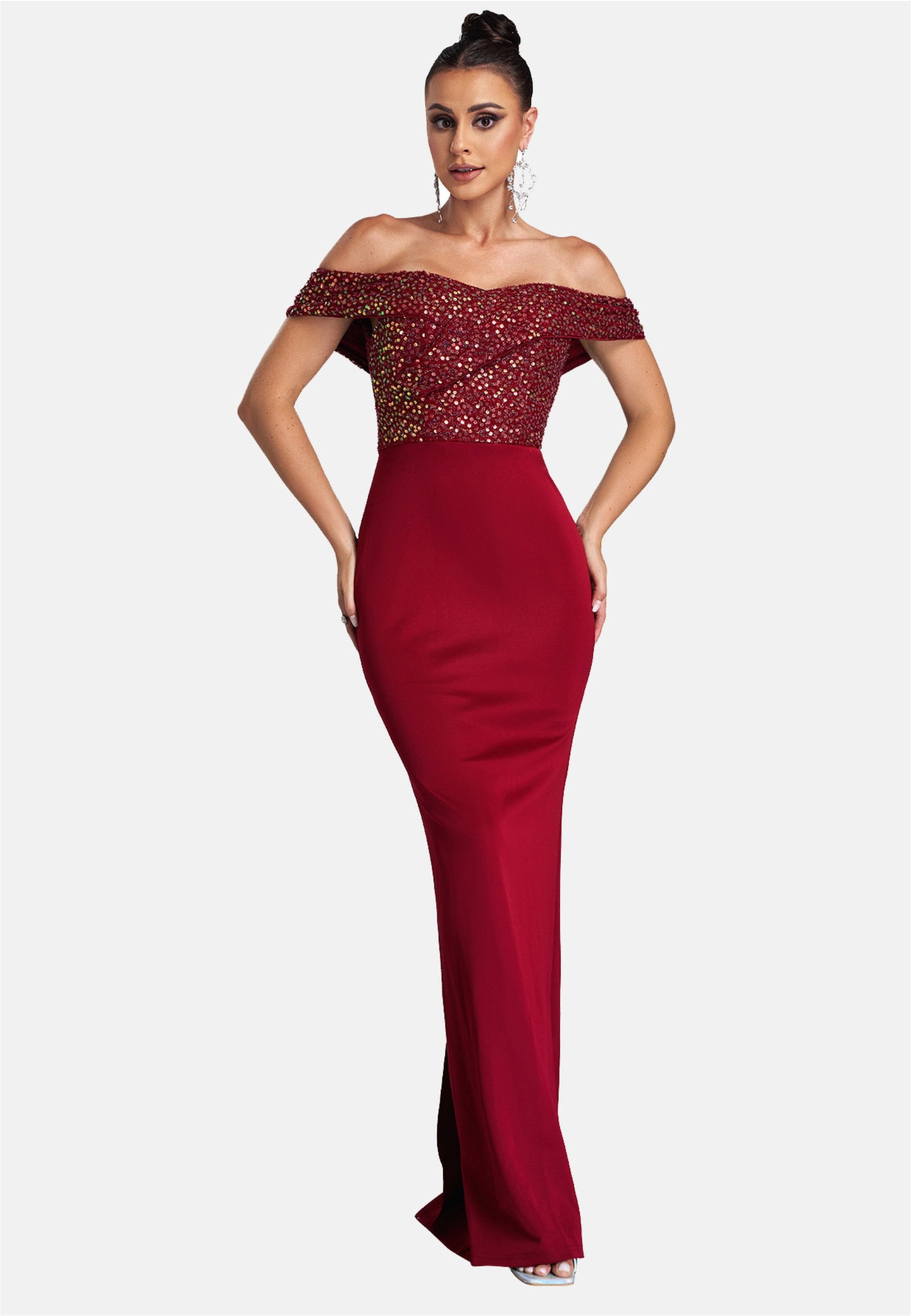 Moda Minx Jerseykleid Juliana Off Shoulder Dress im schulterfreien Design