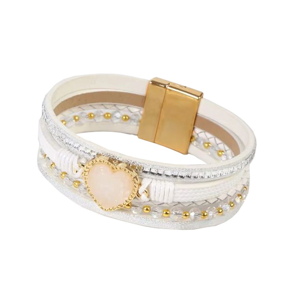 KARMA Lederarmband Damenarmband mit Herz Wickelarmband günstig online kaufen