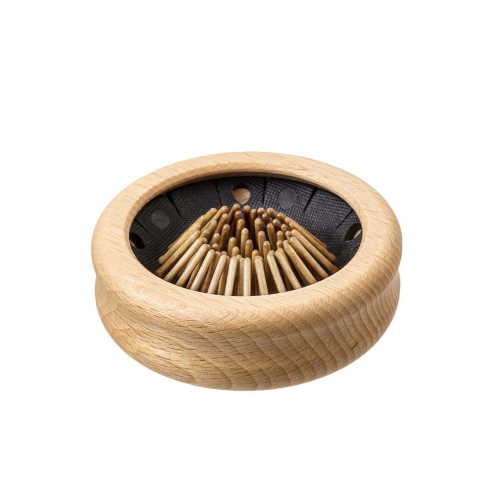 Kost Kamm Paddelbürste Pop-Up Bürste - mit Holznoppen Buche Ø7cm