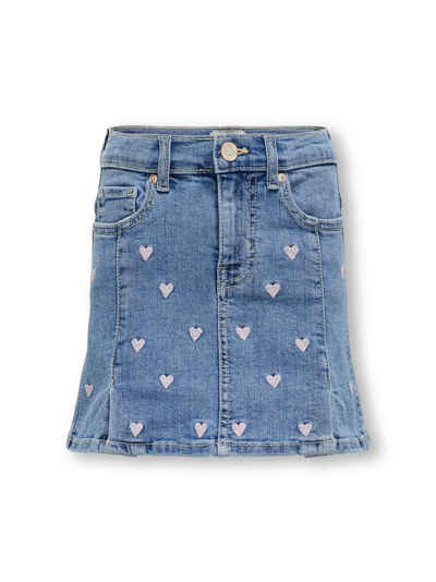 KIDS ONLY Jeansrock KOGHOXTON HEART EMBROIDERY DNM SKIRT