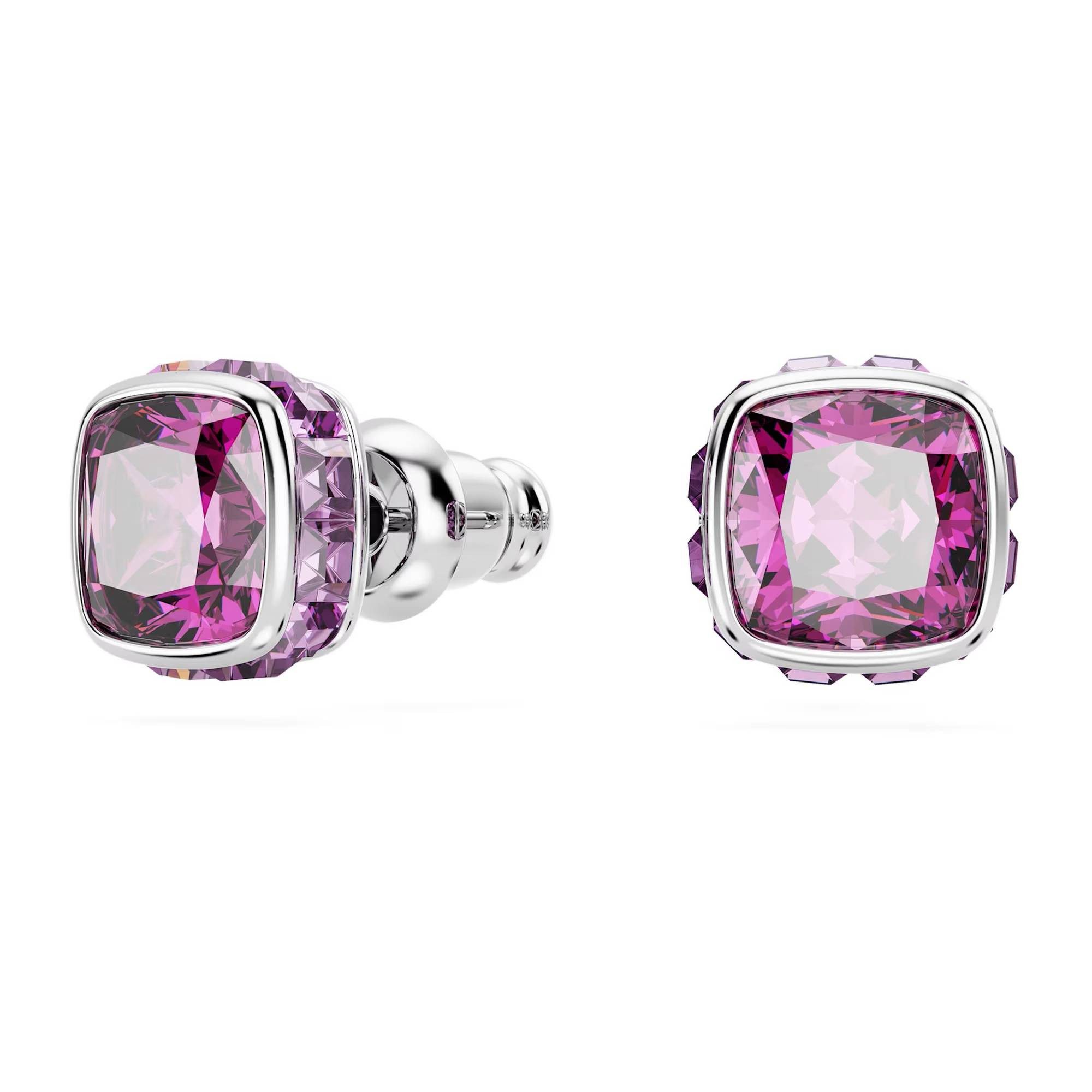 Swarovski Paar Ohrstecker Birthstone Stud Earrings Square Cut Februar