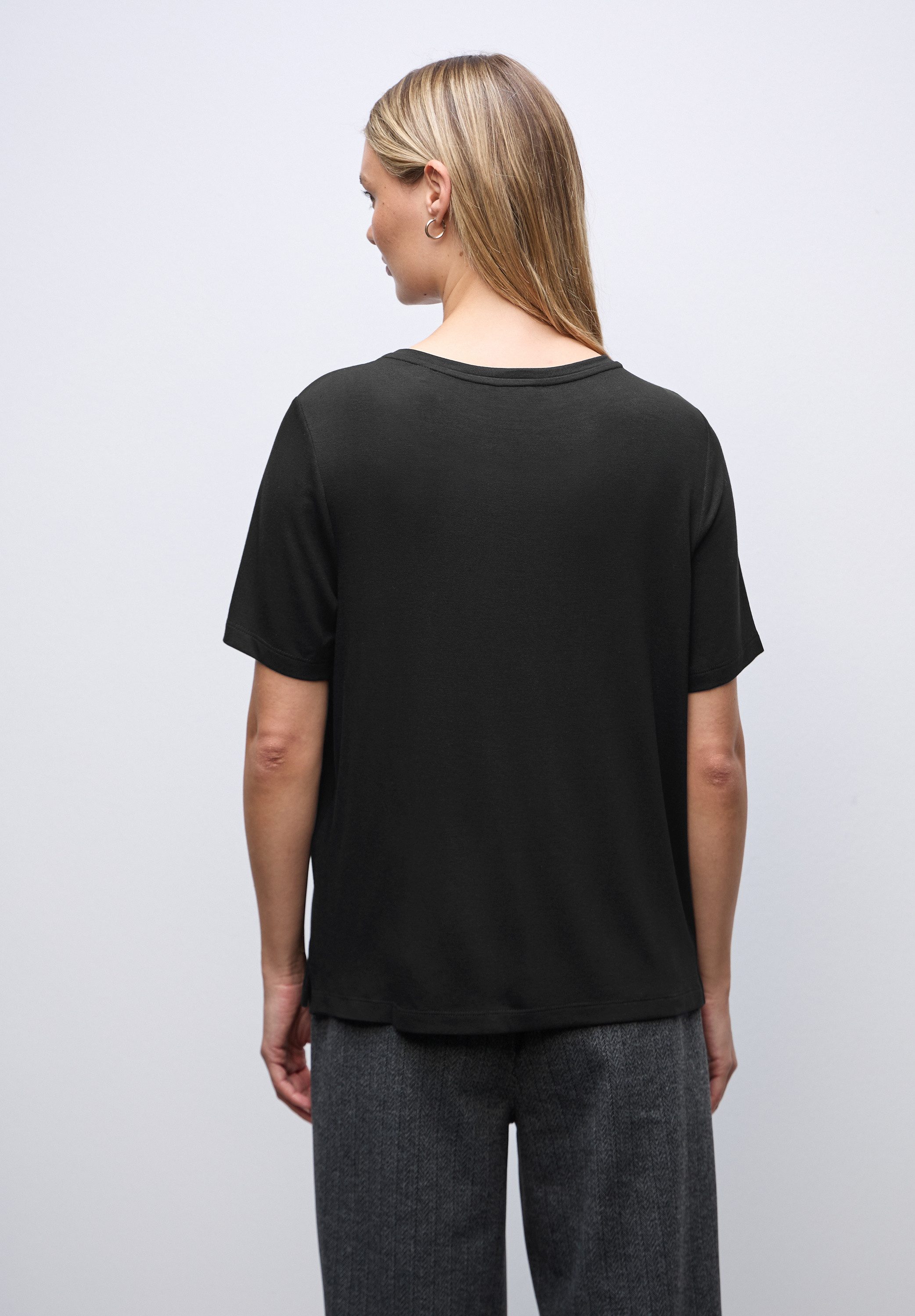 STREET ONE Kurzarmshirt mit Chiffon-Detail – Bild 3 von 5